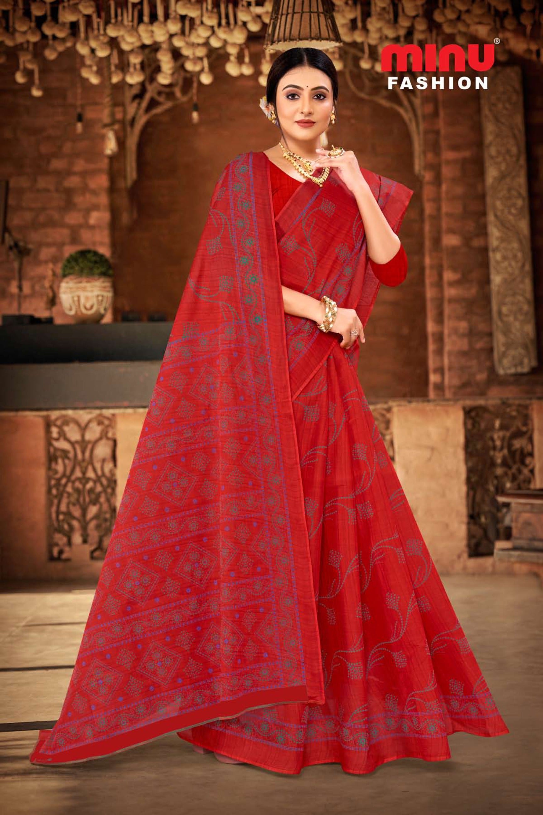 red cotton wholesale sarees for business at low prices  