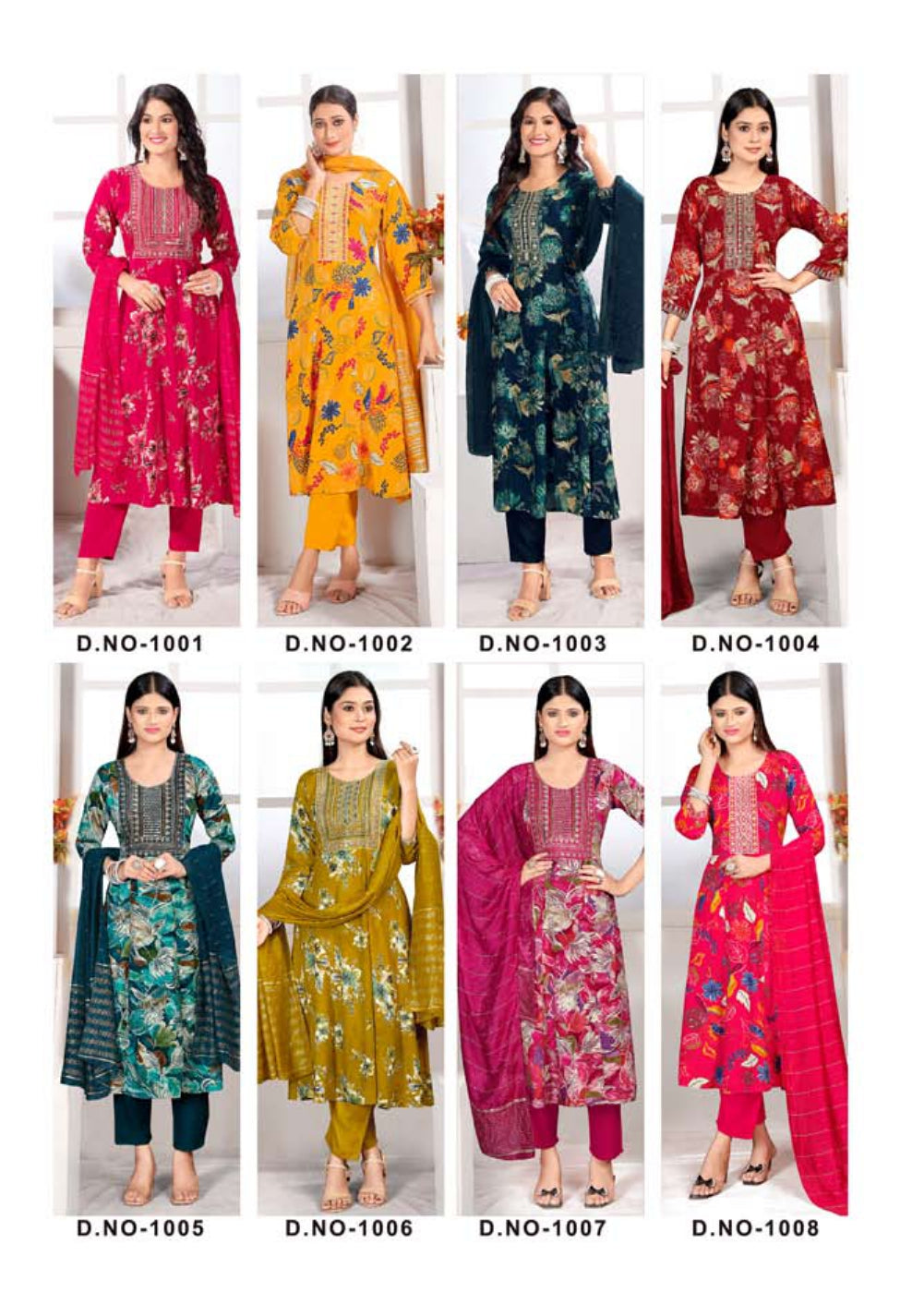 Printed Rayon Stitched Salwar Suit Andaaz - 8 Pcs Set