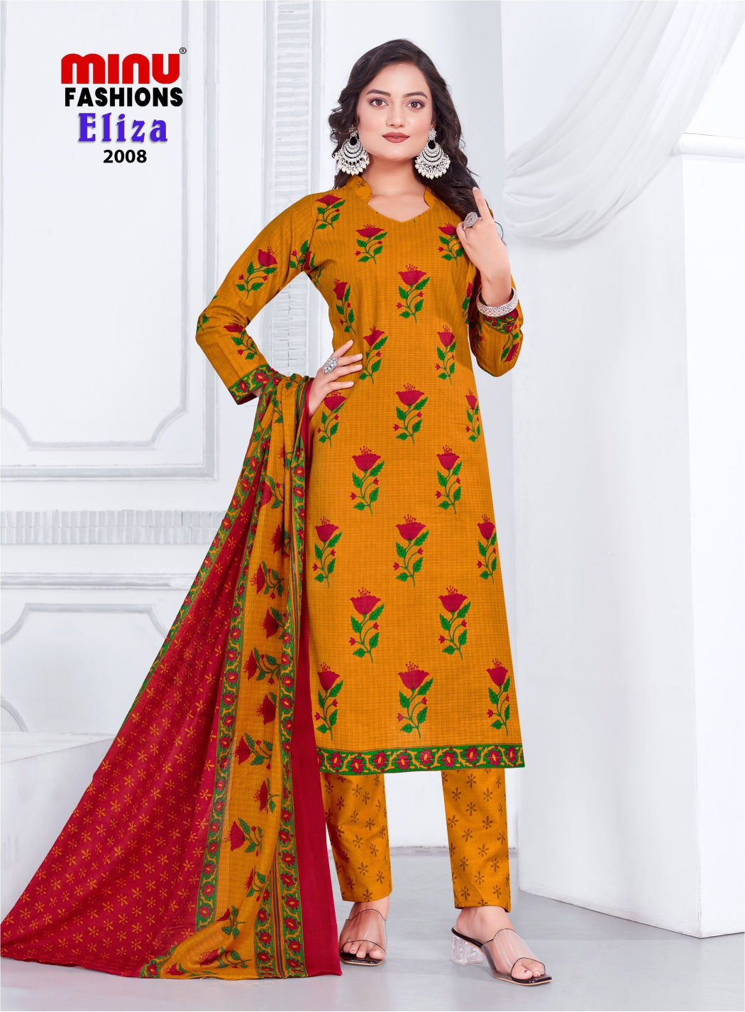 Printed Cotton Unstitched Salwar Suit Eliza Vol-2 (Special Rate) - 10 Pcs Set