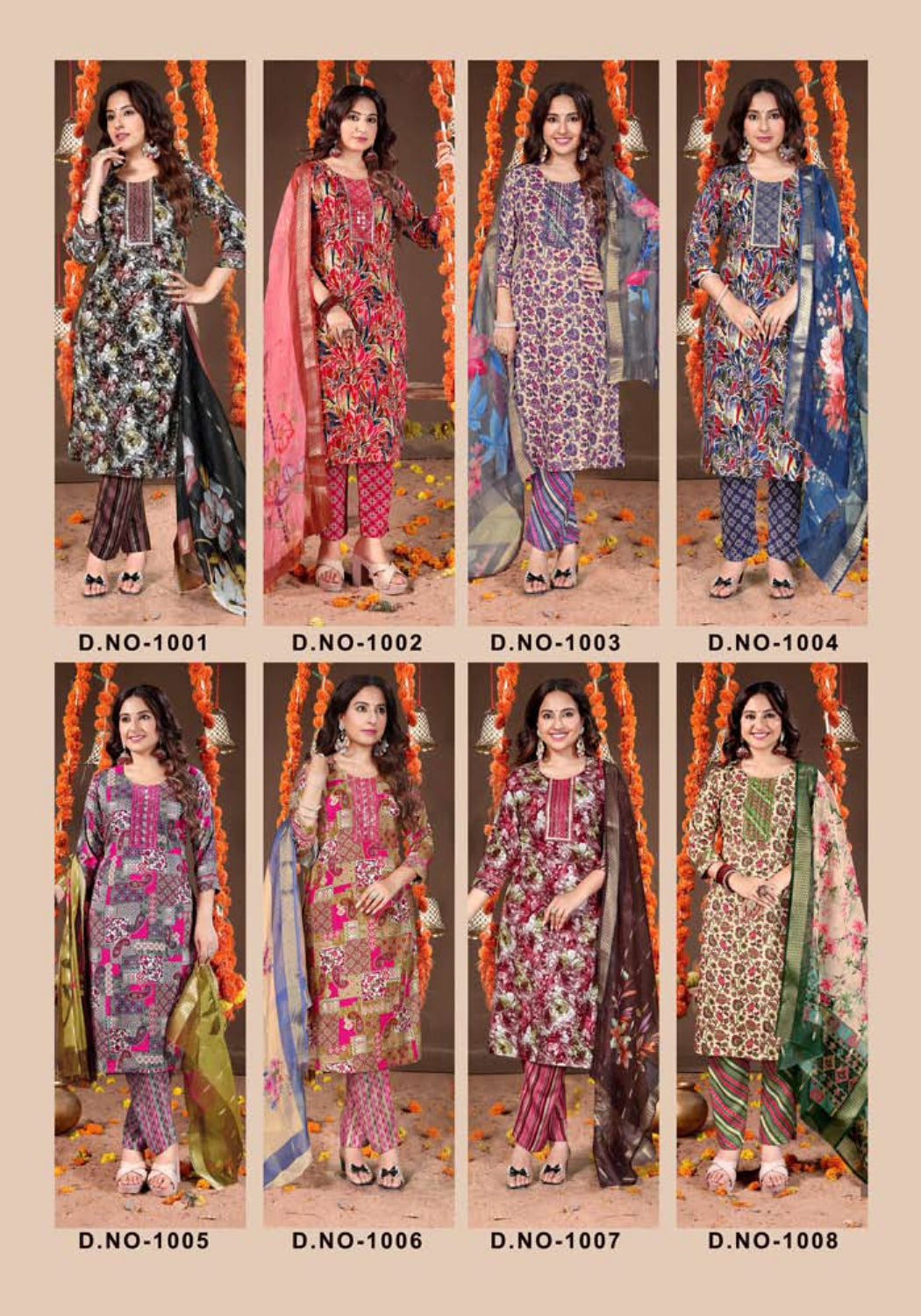Printed Rayon Stitched Salwar Suit Komal - 8 Pcs Set