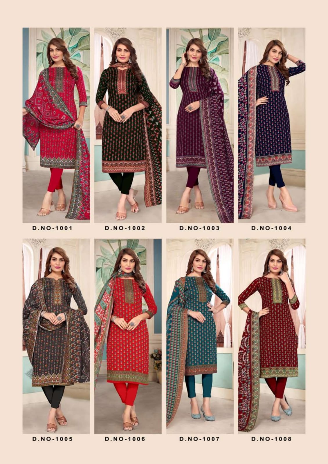 Unstitched Winter Suit Orchid (Special Rate) - 8 Pcs Set