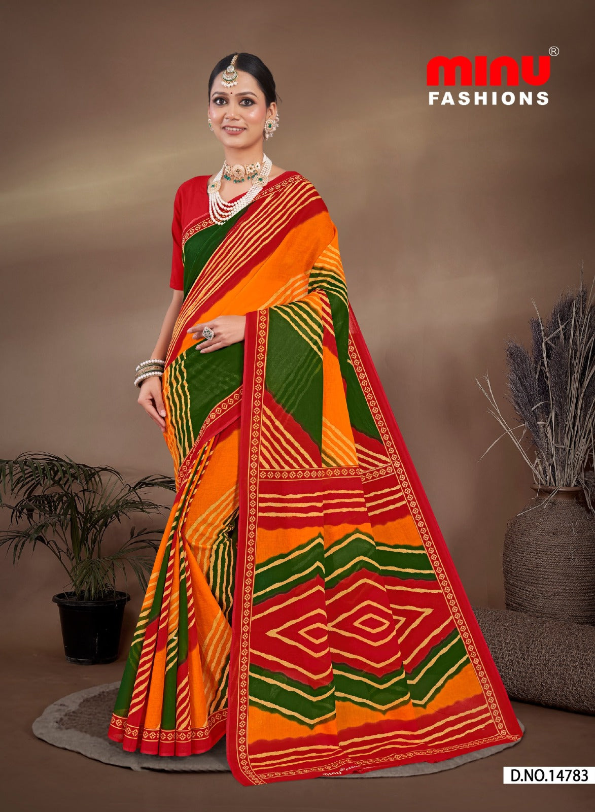 Printed Cotton Saree Rajanya (Vol-1) - 10 Pcs Set