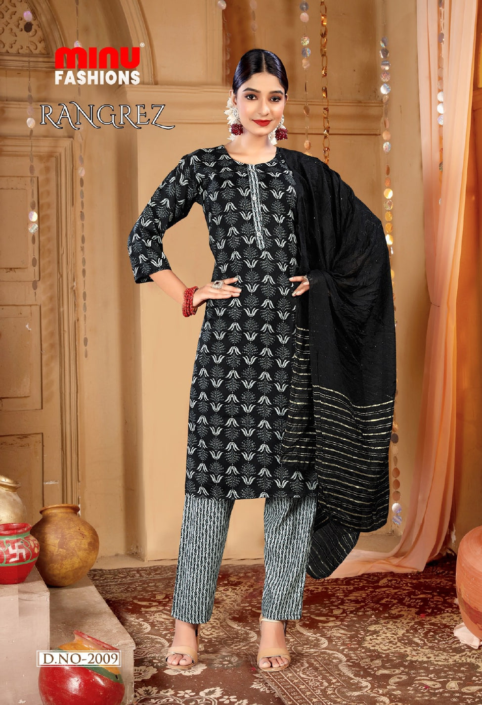 Printed Cotton Stitched Salwar Suit Rangrez (Vol-2) - 10 Pcs Set