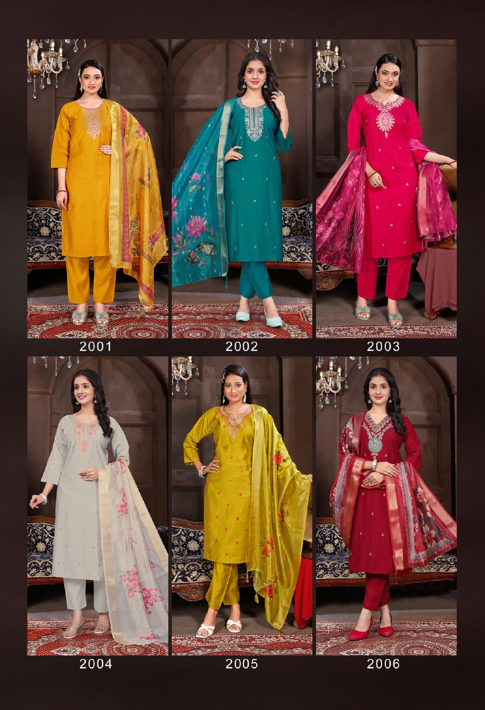 Printed Cotton Stitched Salwar Suit Heer - 6 Pcs Set