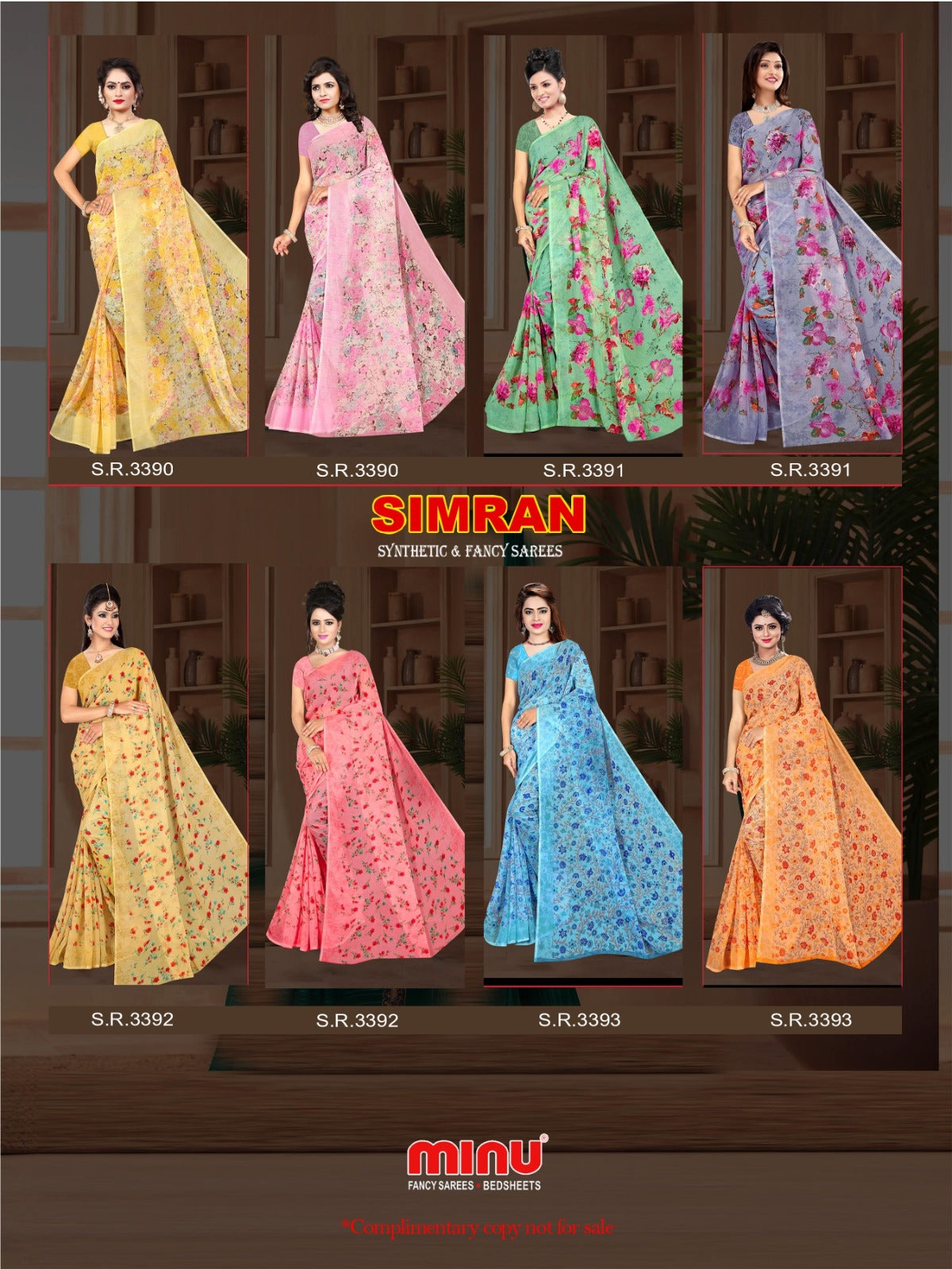 Fancy Saree Simran (BP) - 8 Pcs Set