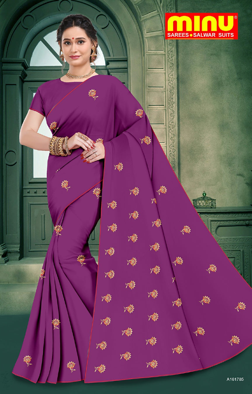 embroidery saree at wholesale rate for women and girls 