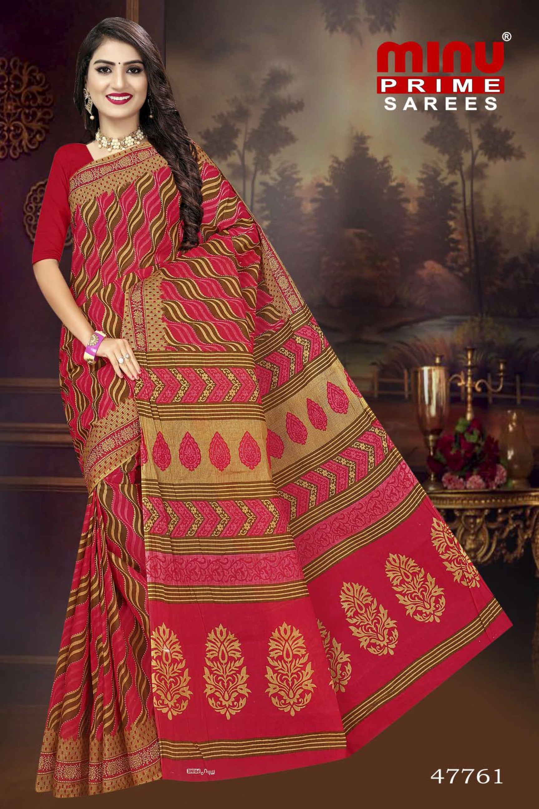 top-quality color printed handloom saree at low prices 
