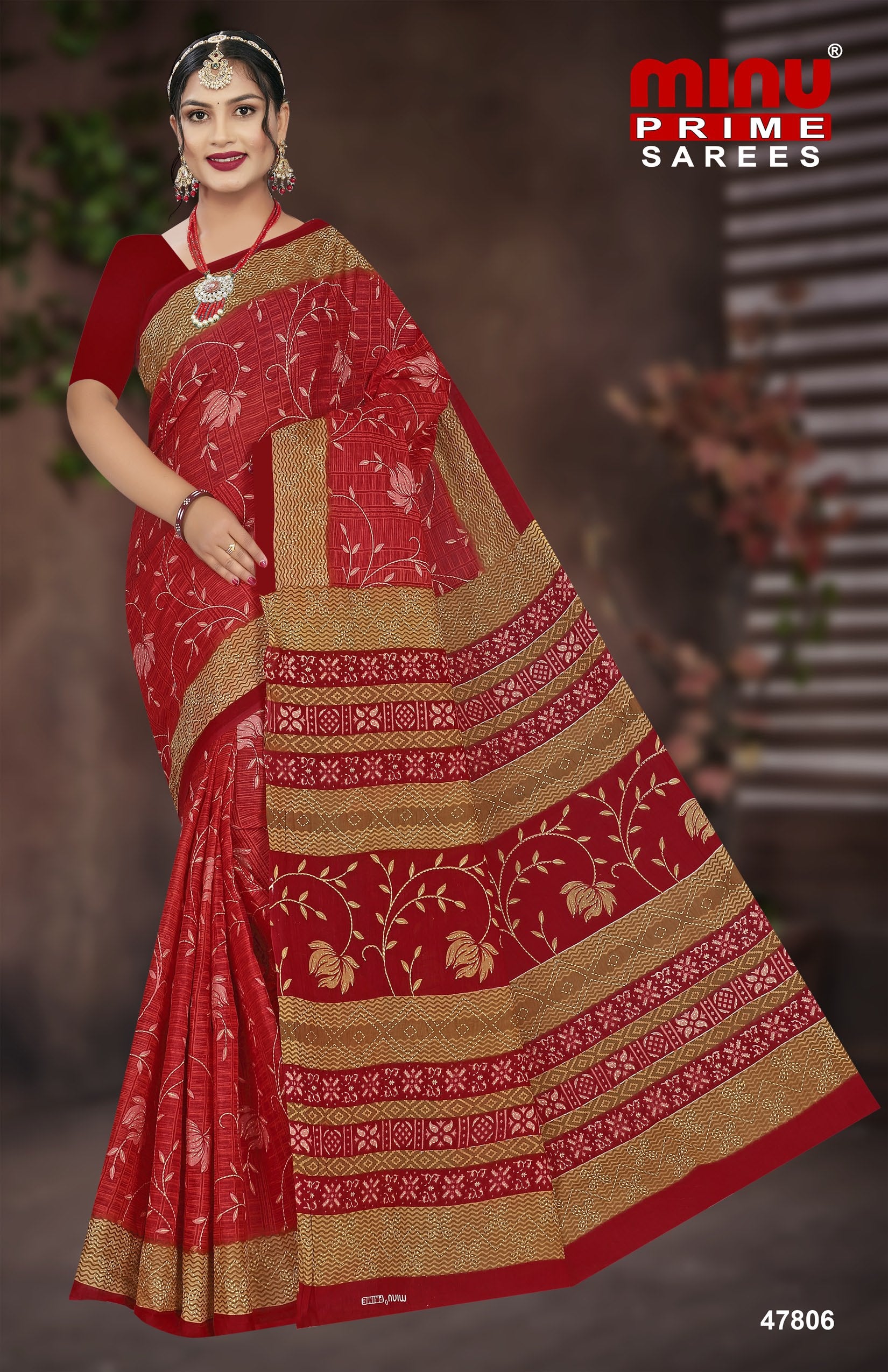 Red cotton saree wholesale for retailers