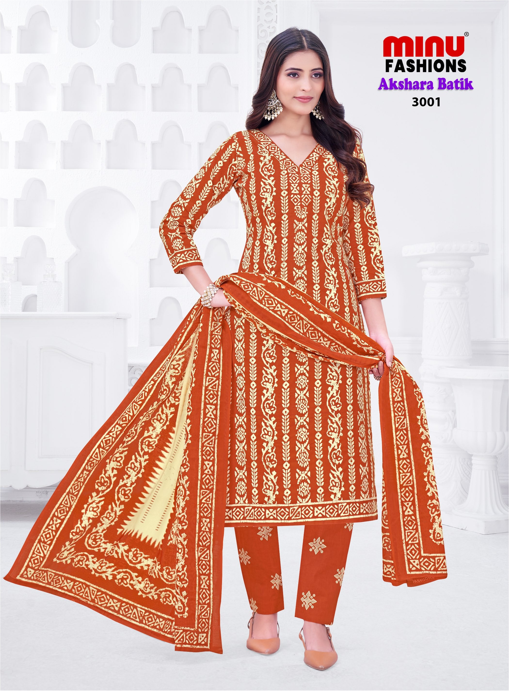 Minu Suit Akshara Batik VOL - 3 (10 PCS)