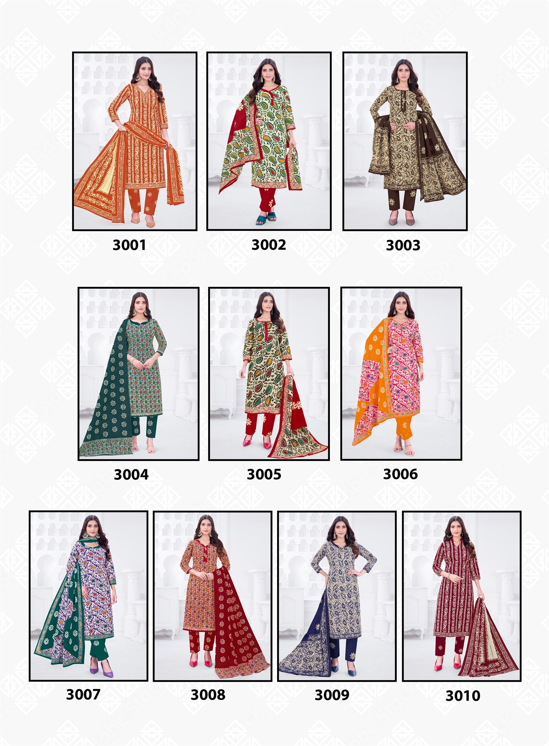 Minu Suit Akshara Batik VOL - 3 (10 PCS)