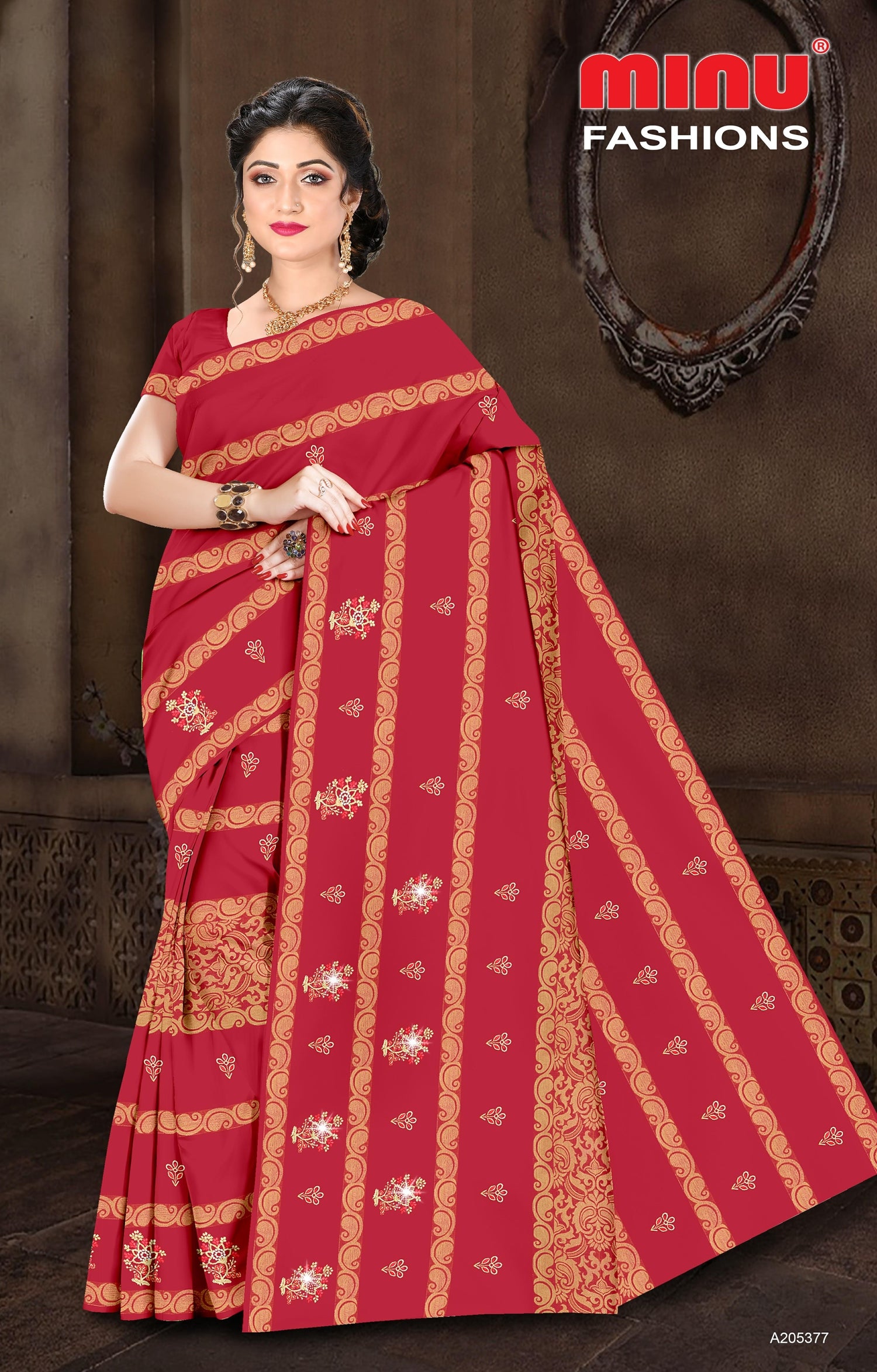 Embroidered Saree Ayanti SPL - 08 Pcs Set
