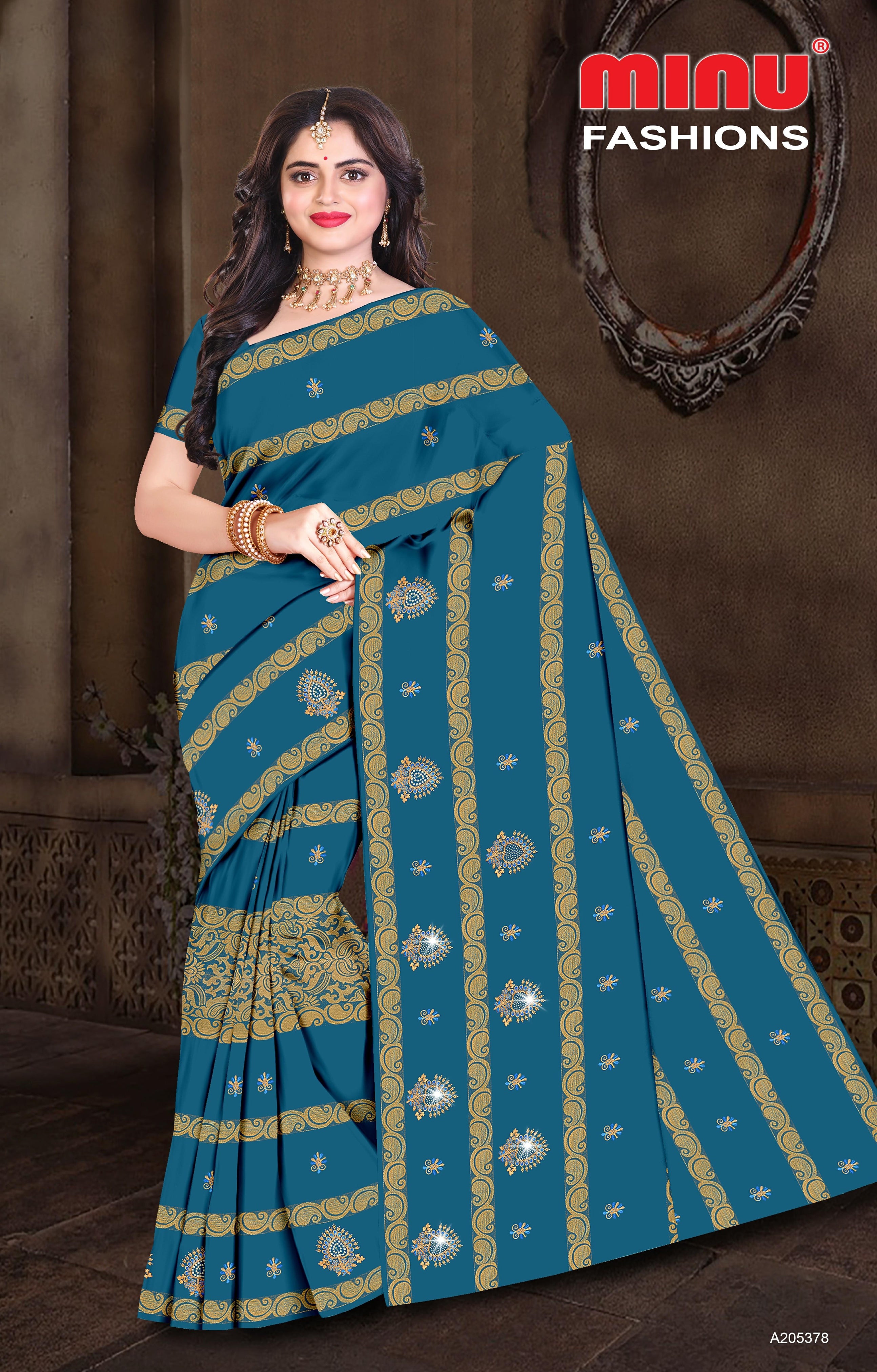 Embroidered Saree Ayanti SPL - 08 Pcs Set