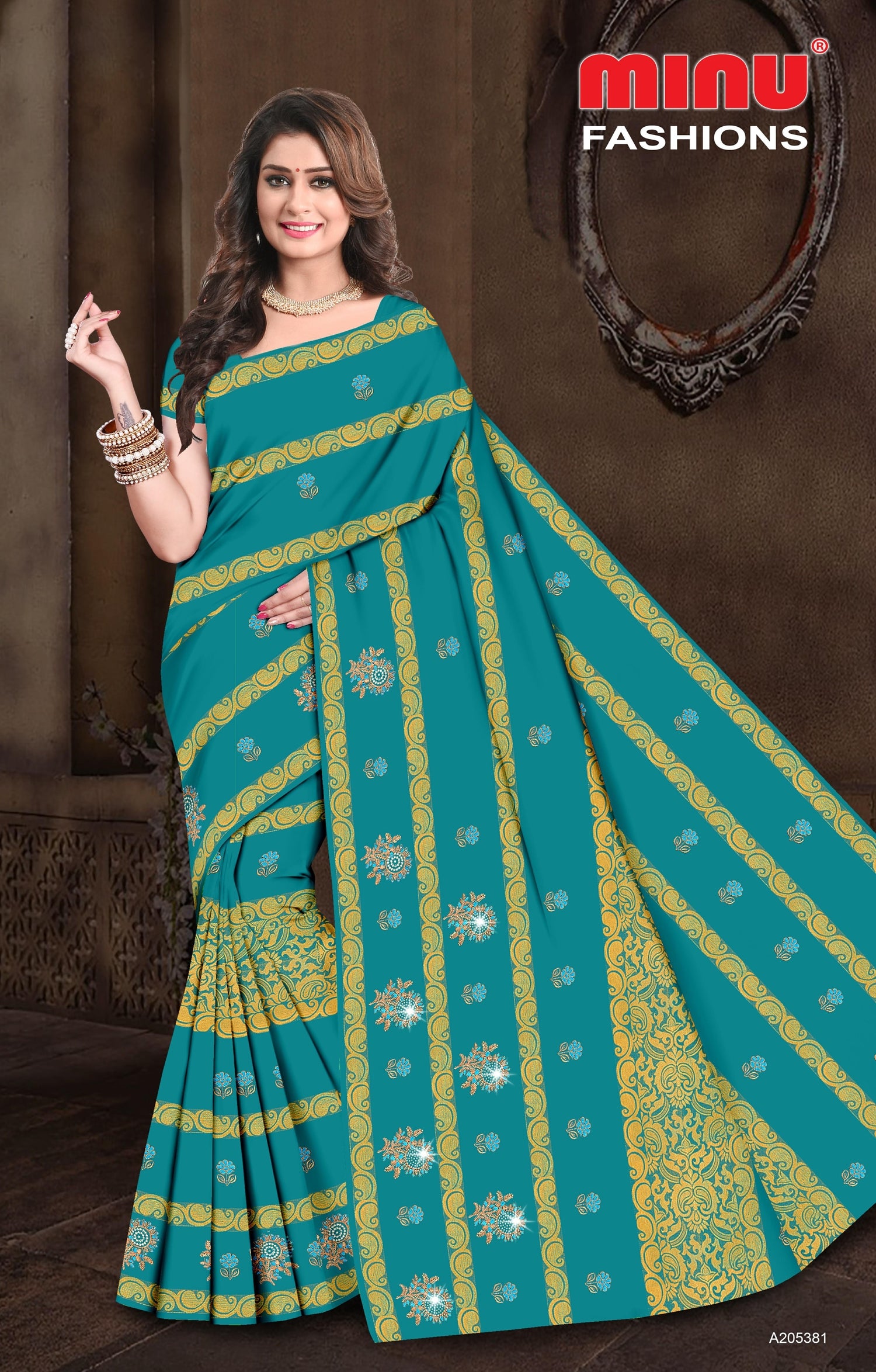Embroidered Saree Ayanti SPL - 08 Pcs Set