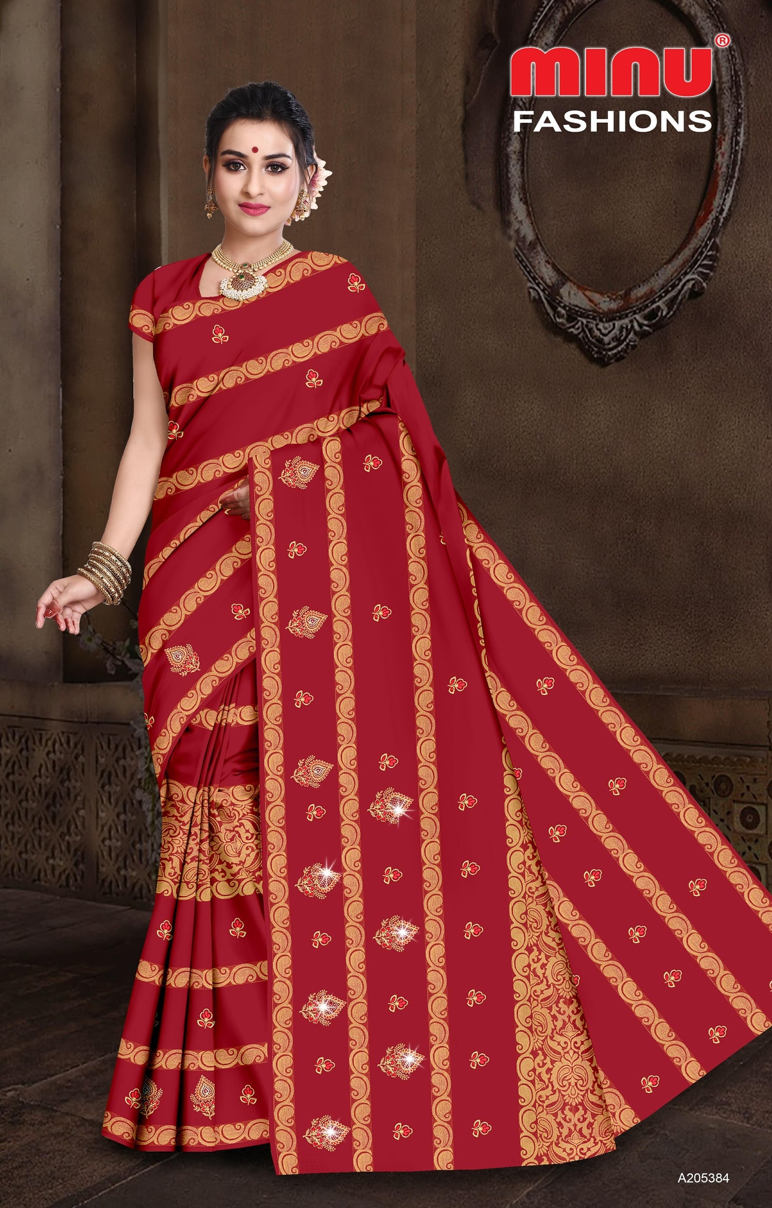 Embroidered Saree Ayanti SPL - 08 Pcs Set