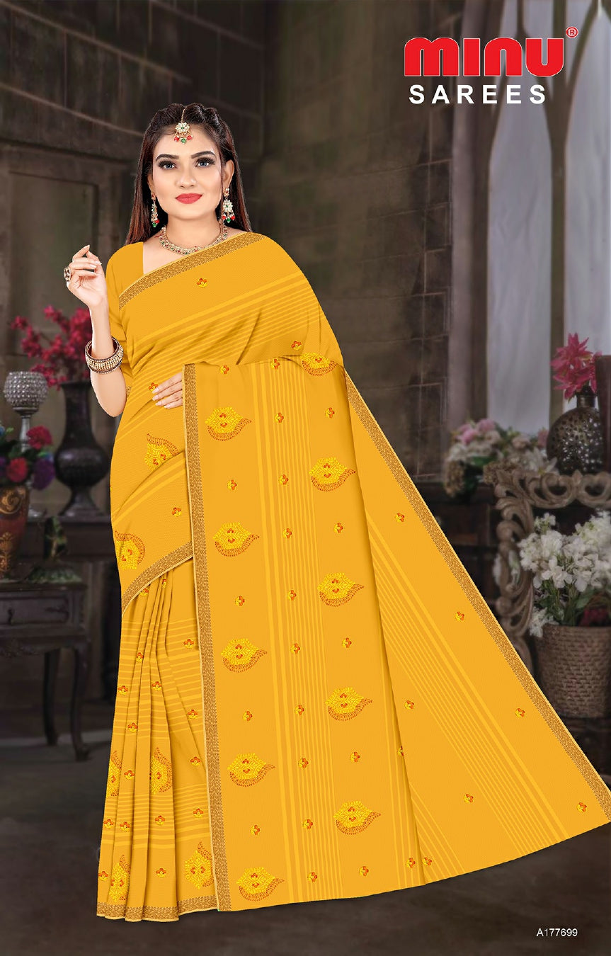 yellow embroidered sarees wholesalers Kolkata
