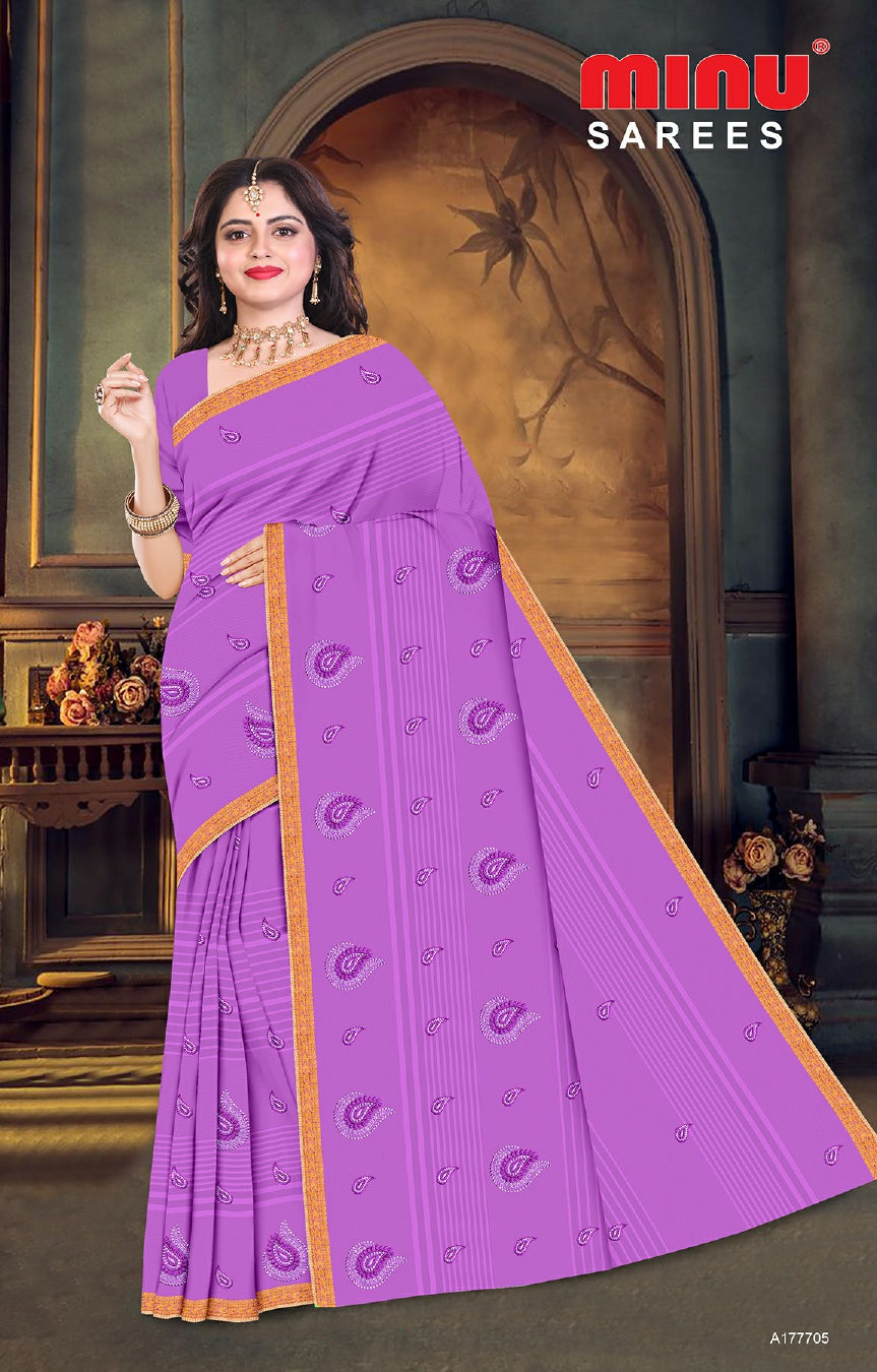 purple wholesale cotton sarees online cash on delivery