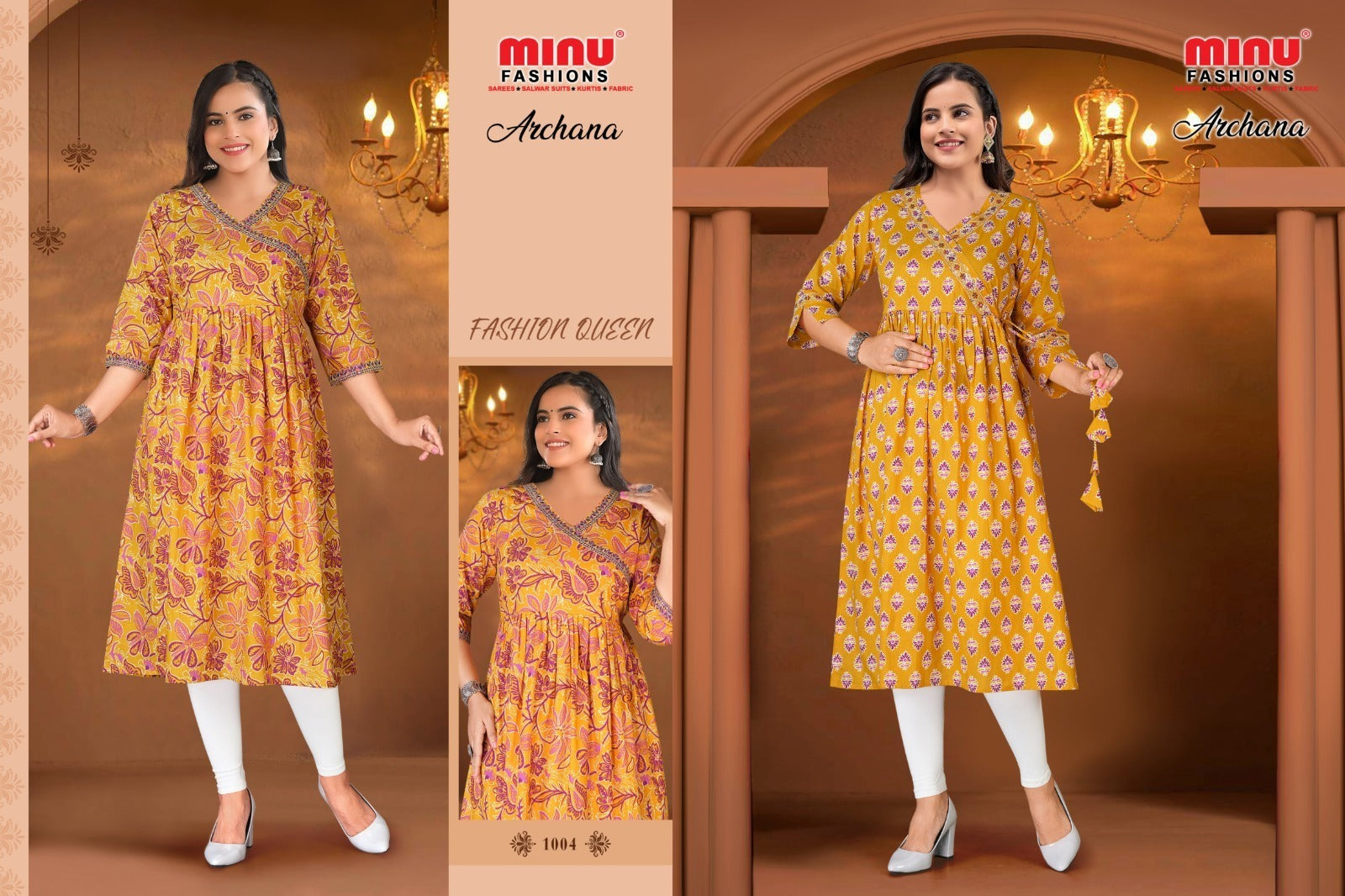 Printed Cotton Kurti Archana - 05 Pcs Set