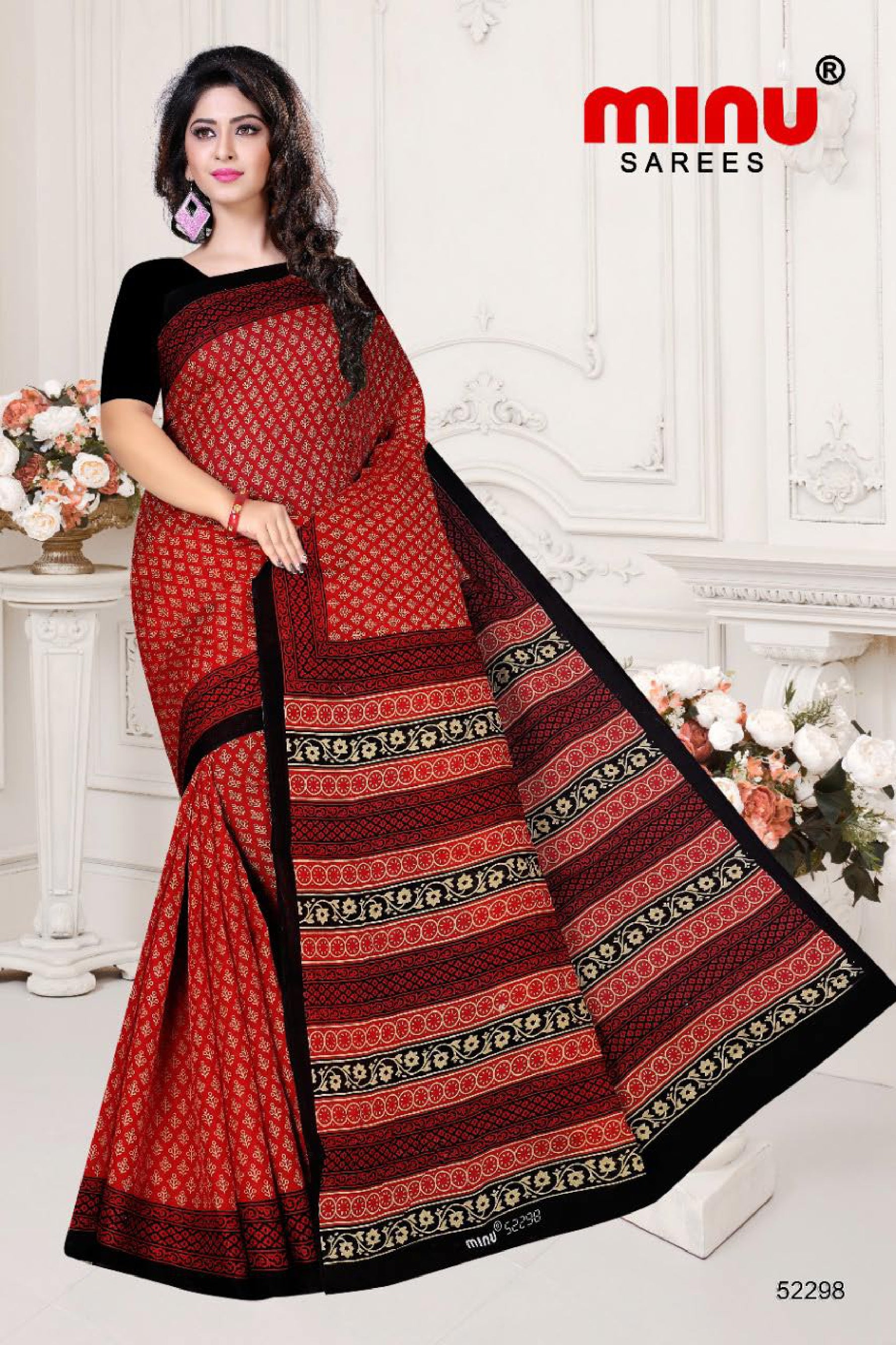 best offers on printed cotton saree for online resell