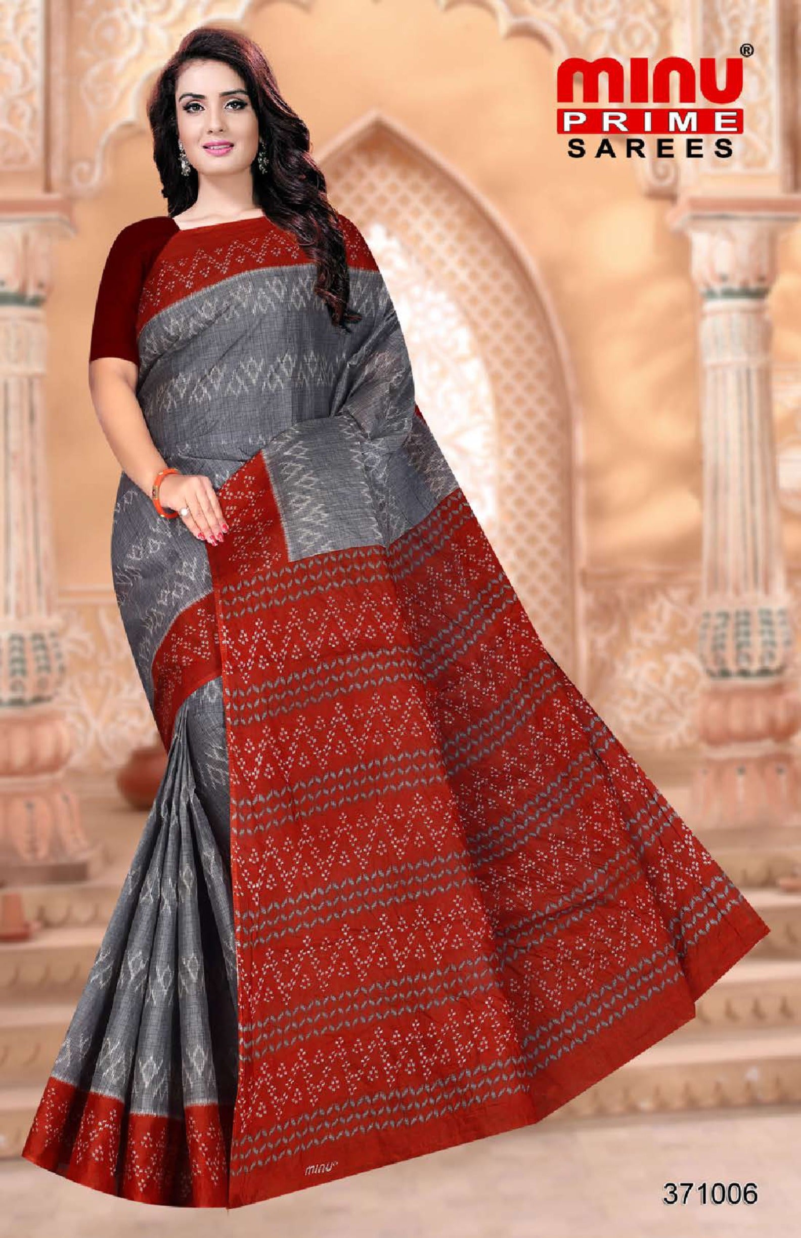 top-quality cotton saree with printed work for wholesale 