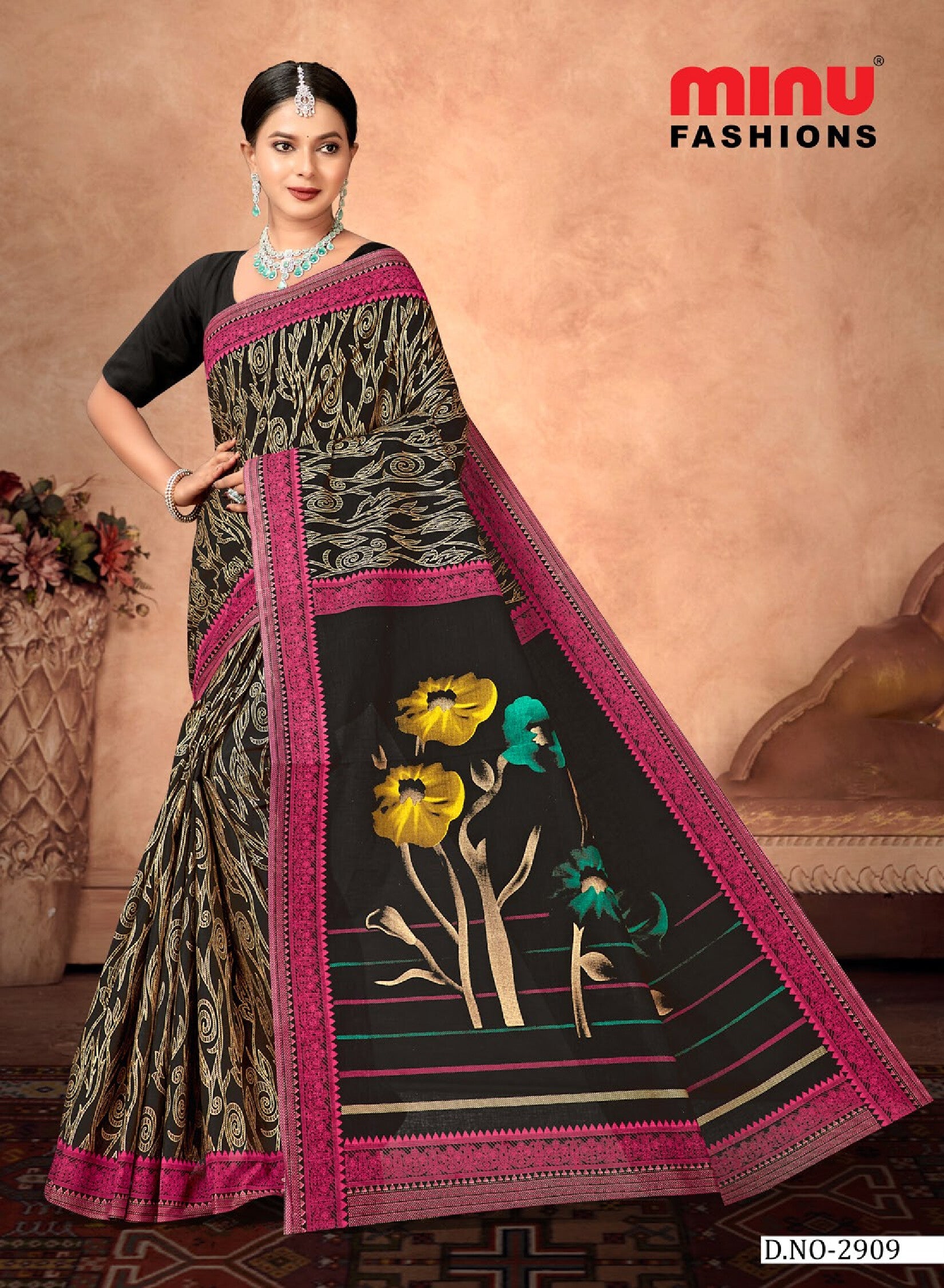 Black Diamond Saree (Special Rate) (8P)