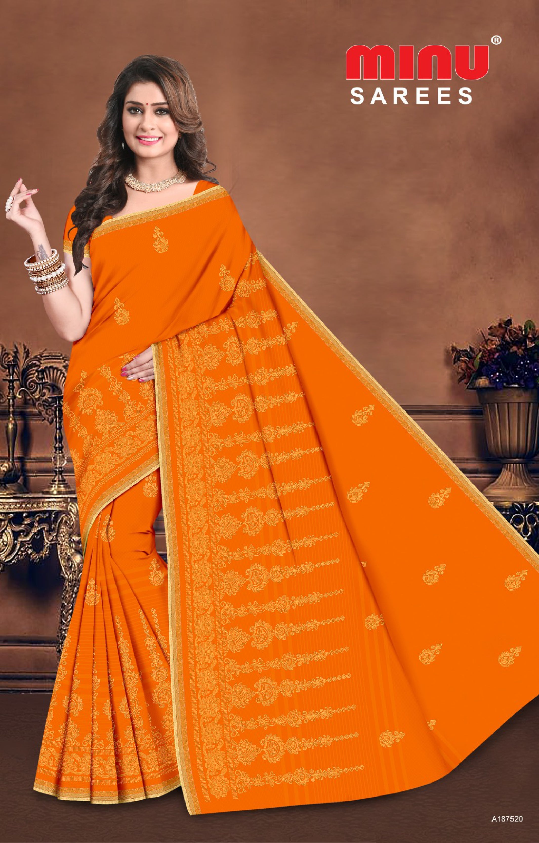 Embroidered Saree Chikankari  EMB (8P)