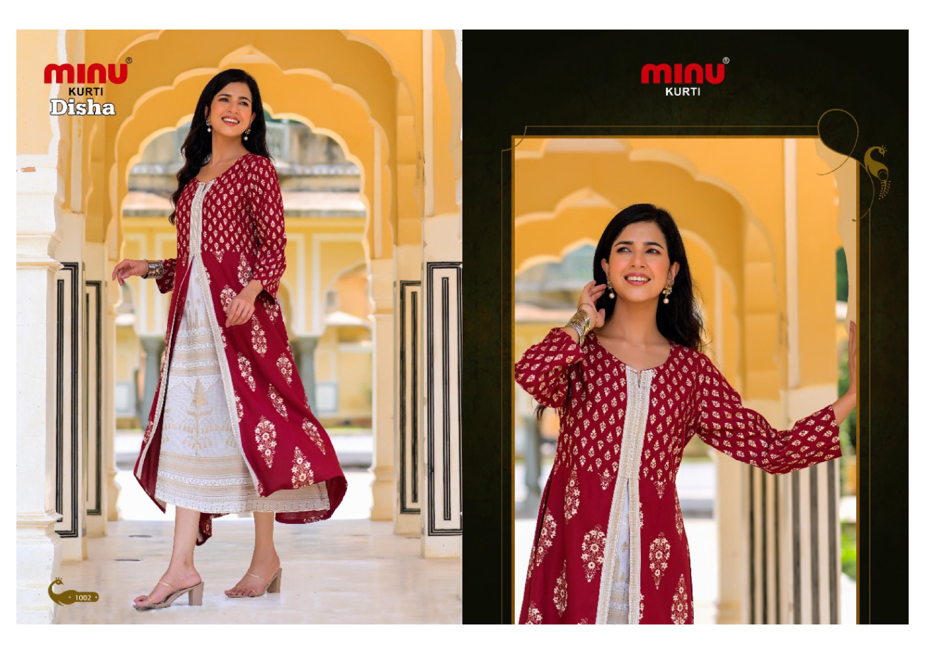 Printed Cotton Long Kurti Disha - 04 Pcs Set