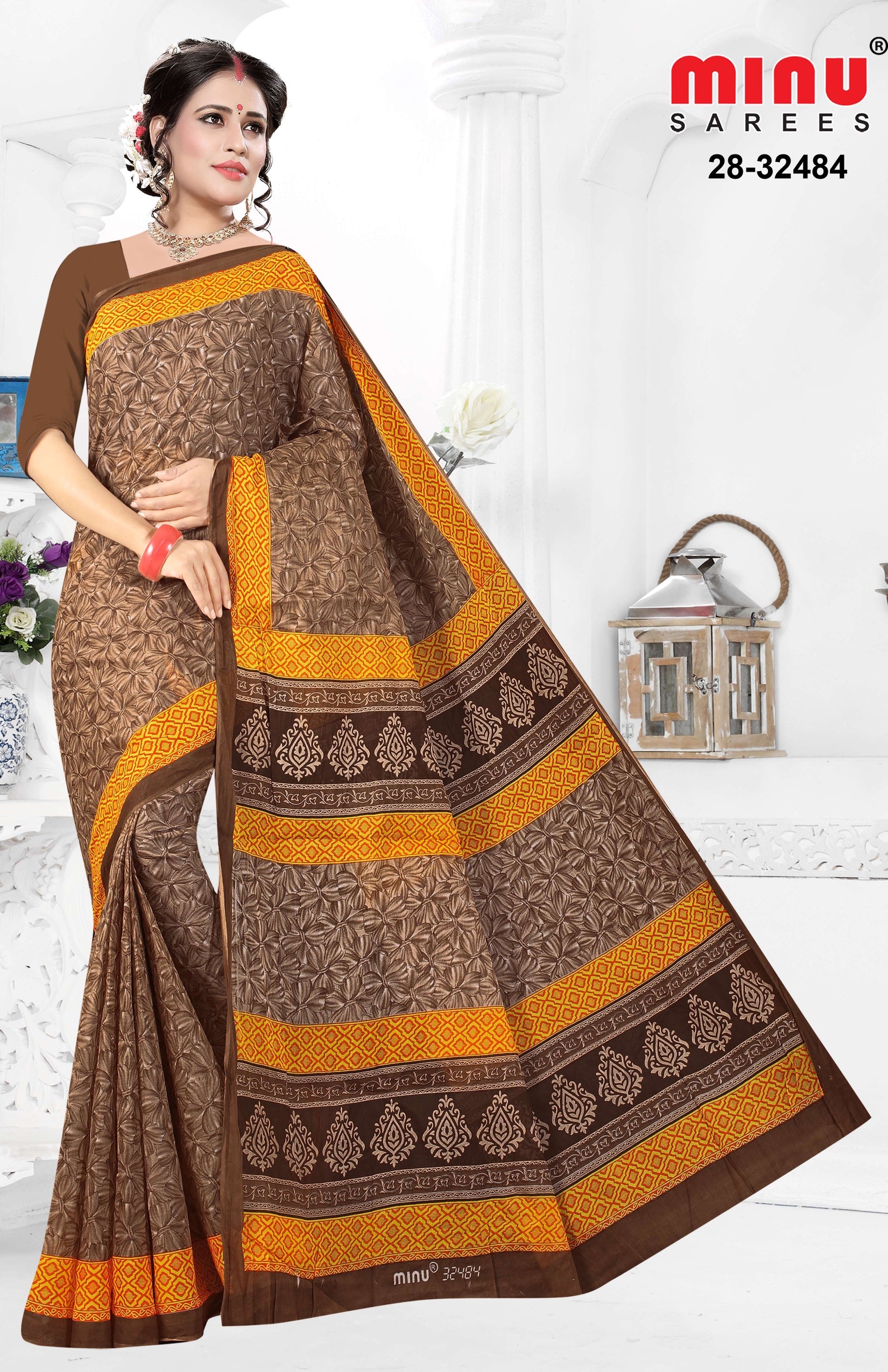 latest stock of designer cotton saree for womenn