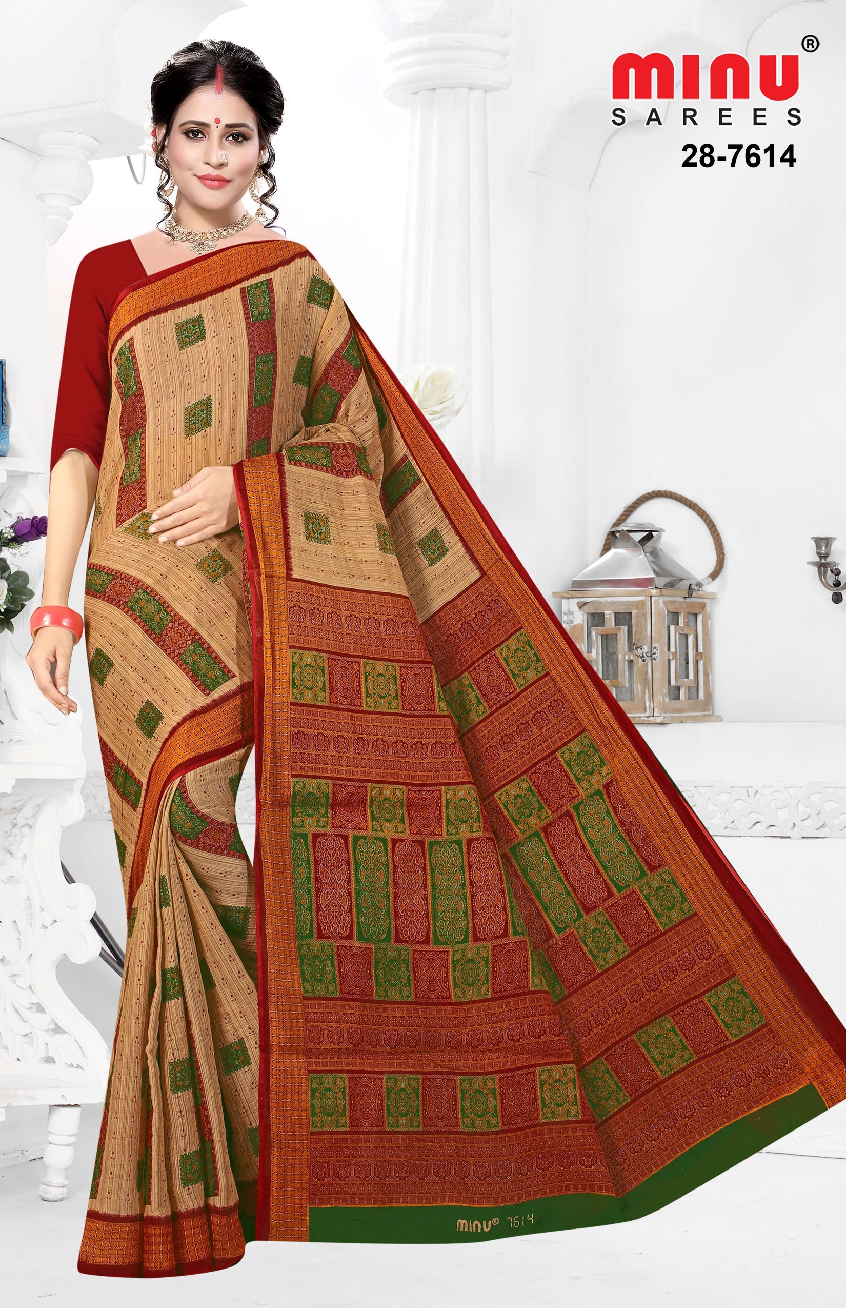 pure cotton printed saree for online wholesalers
