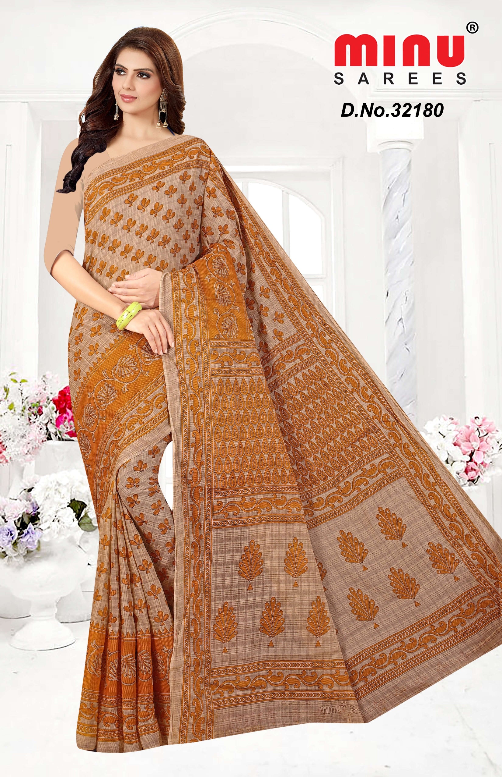 top-quality printed cotton saree for resellers