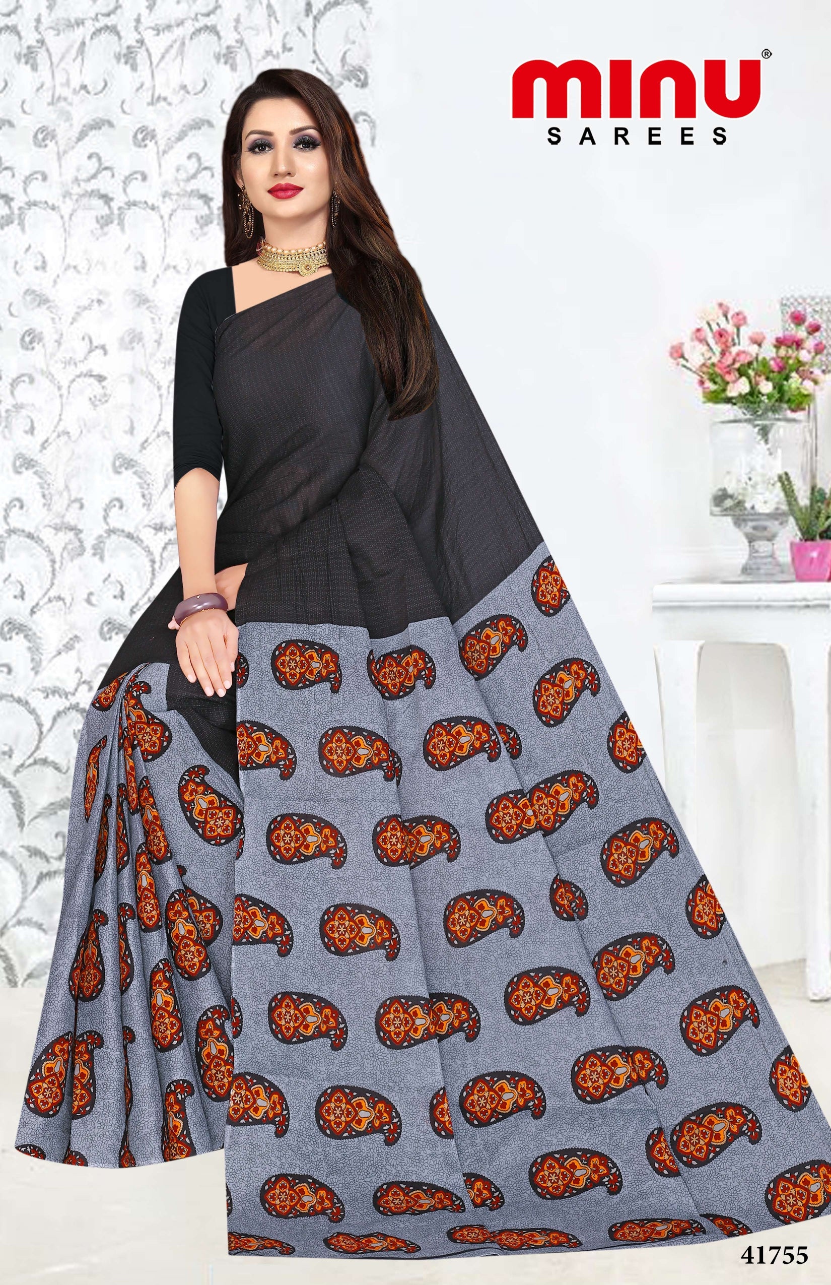 online printed saree for women and girls 