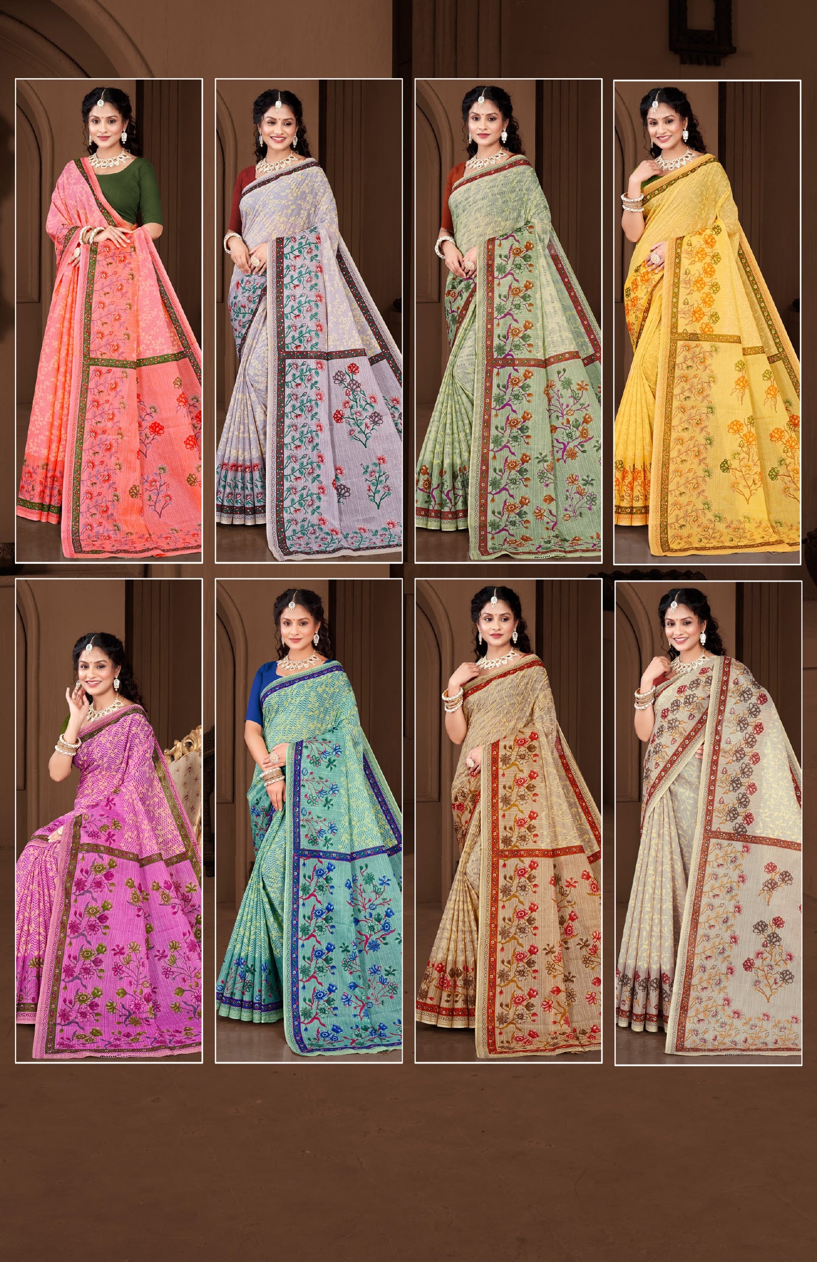 Saree Dusty Beauty Vol-03 (8 Pcs)