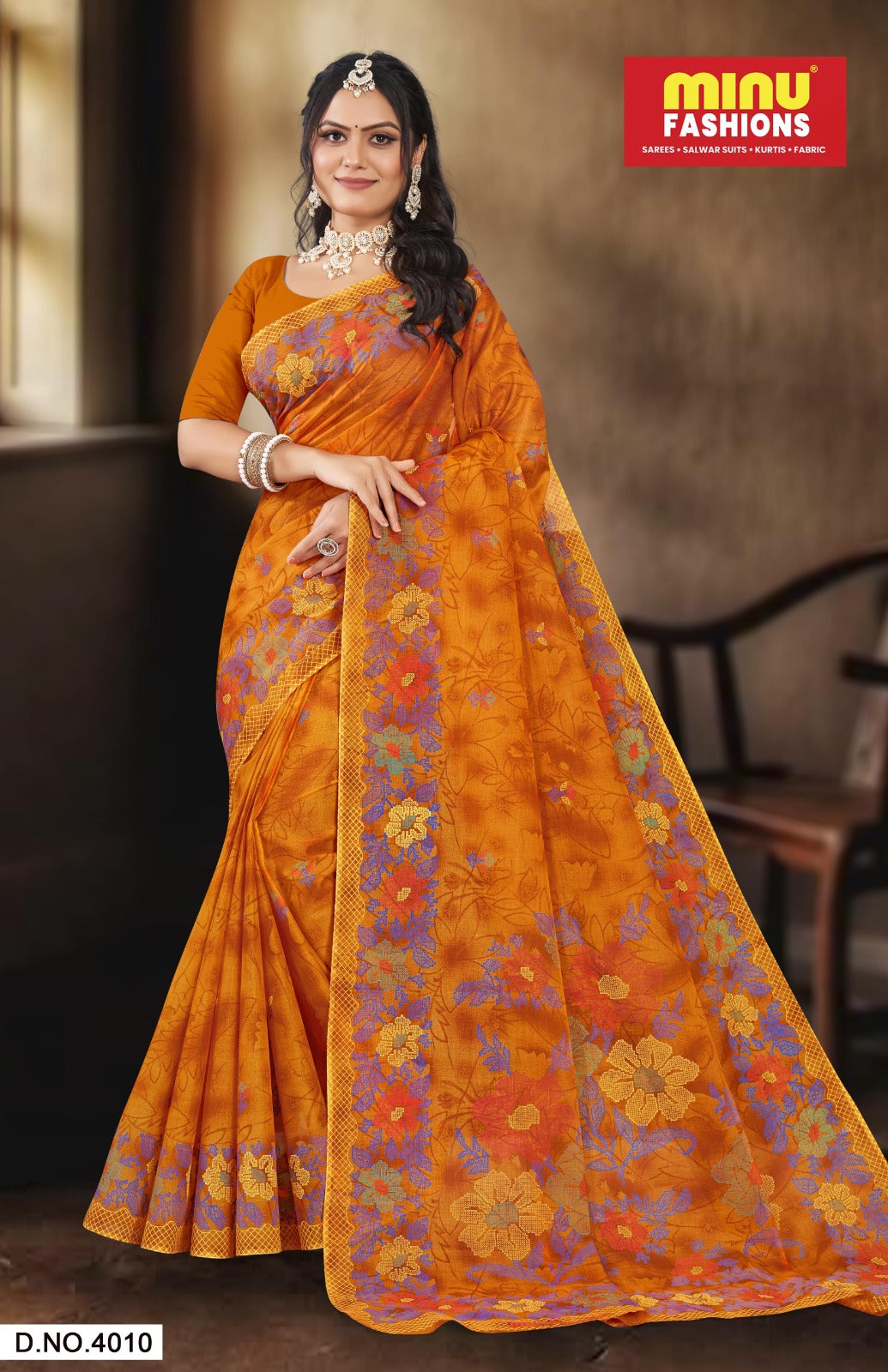 Malai Cotton Saree Dusty Beauty (Vol-4) - 8 Pcs Set