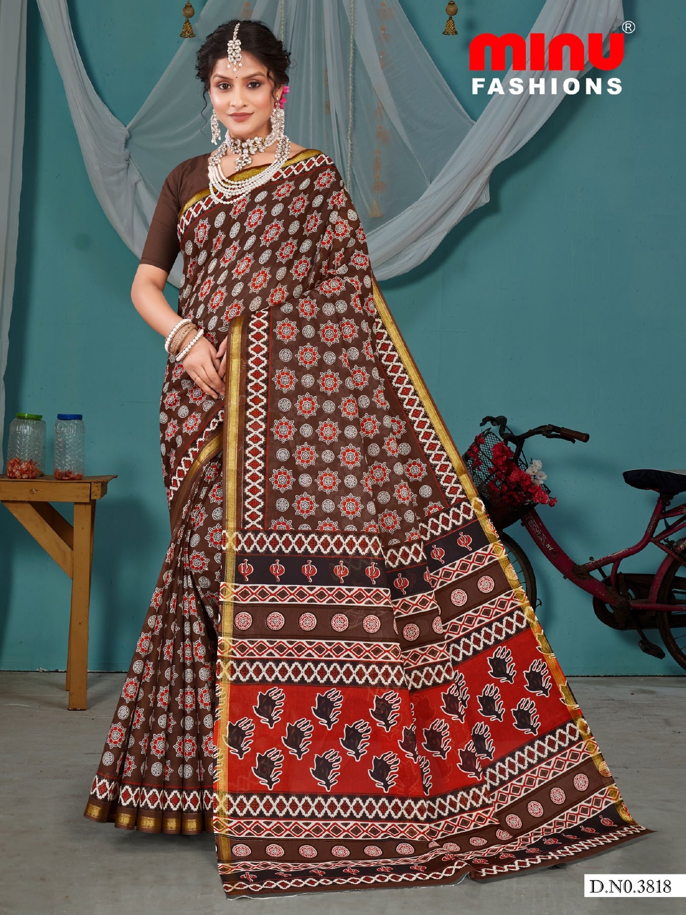 Saree Fashion Ajarakh (8 Pcs)