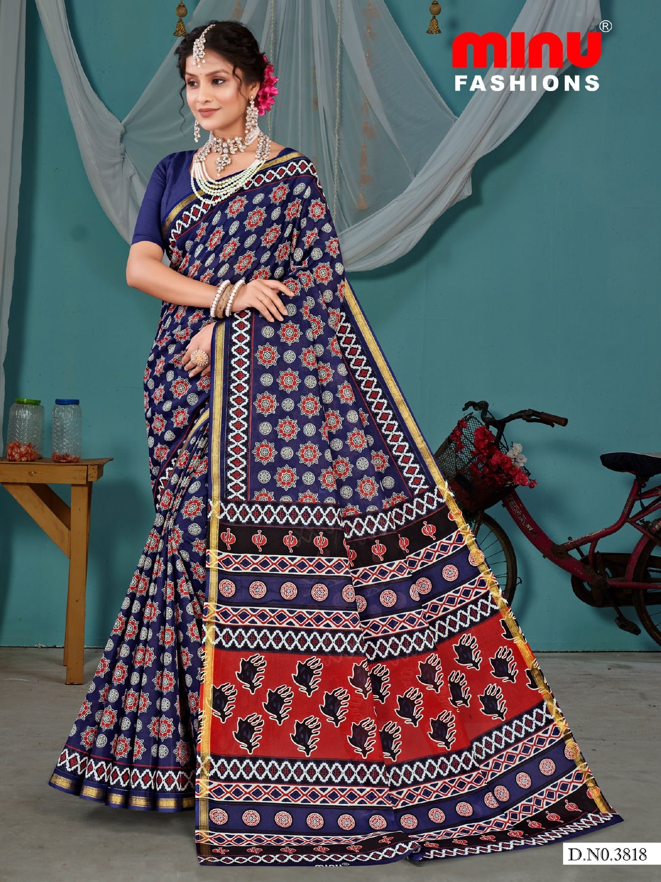 Saree Fashion Ajarakh (8 Pcs)