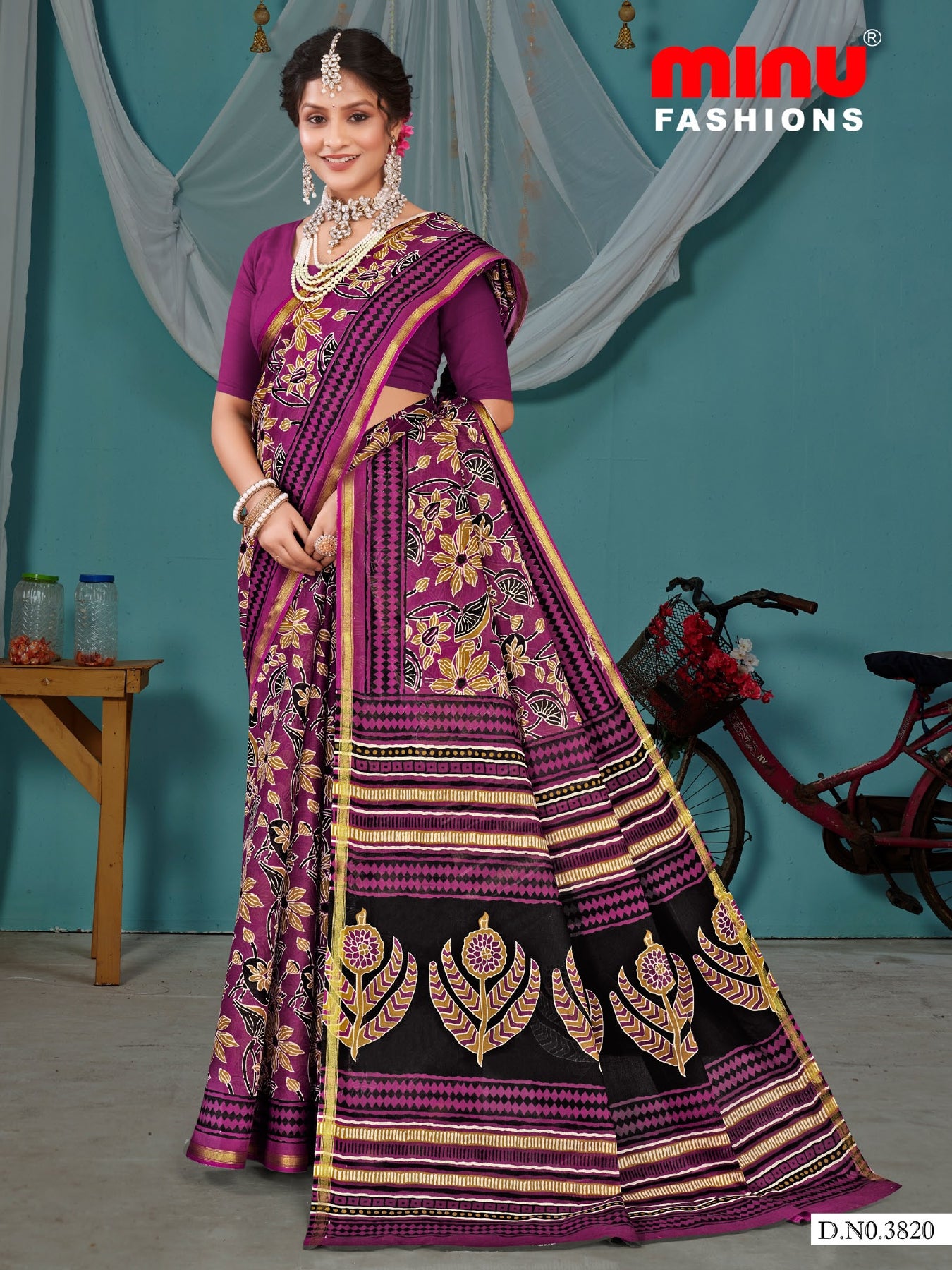 Saree Fashion Ajarakh (8 Pcs)