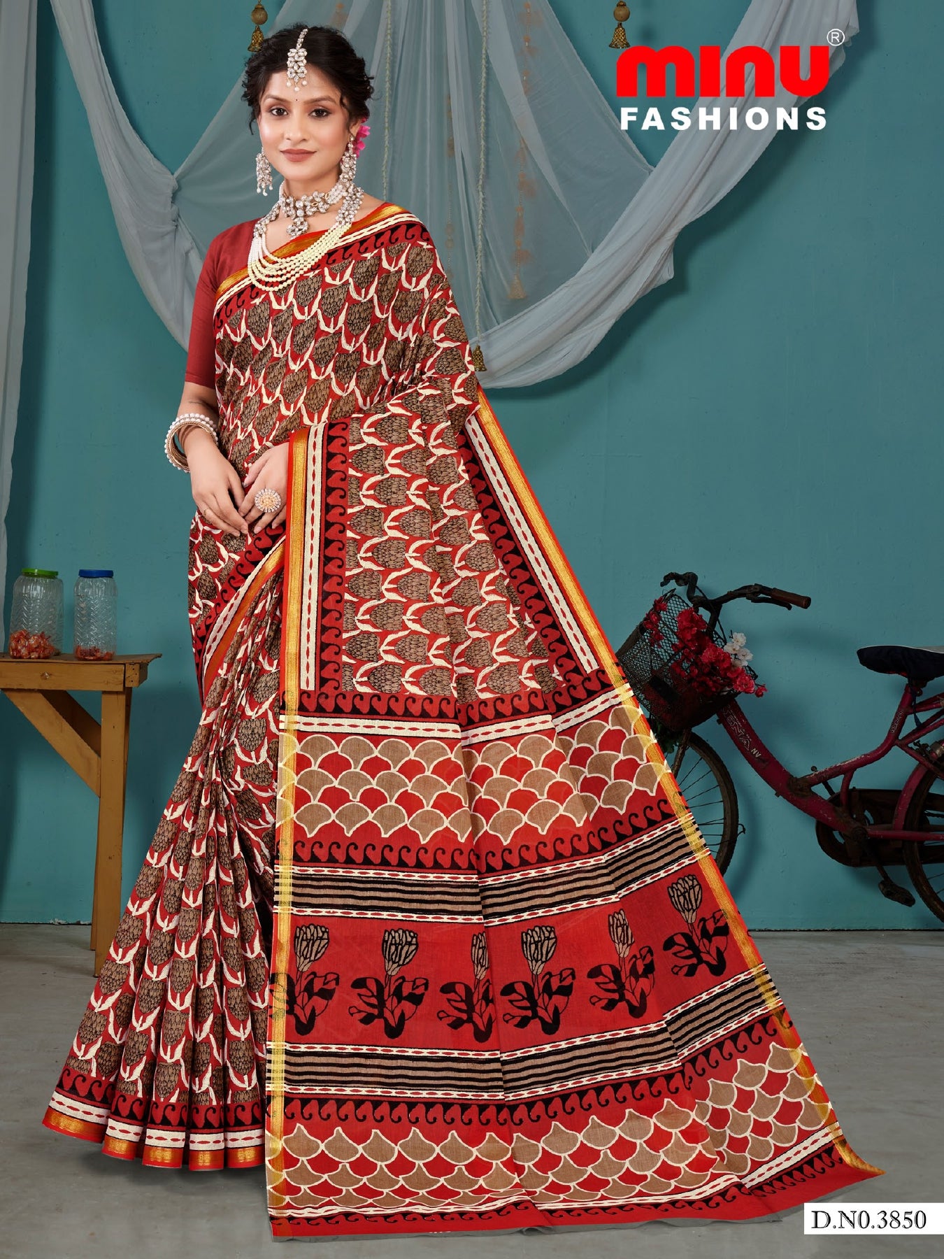 Saree Fashion Ajarakh (8 Pcs)