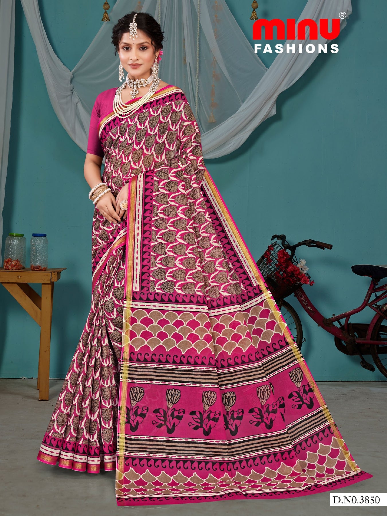 Saree Fashion Ajarakh (8 Pcs)