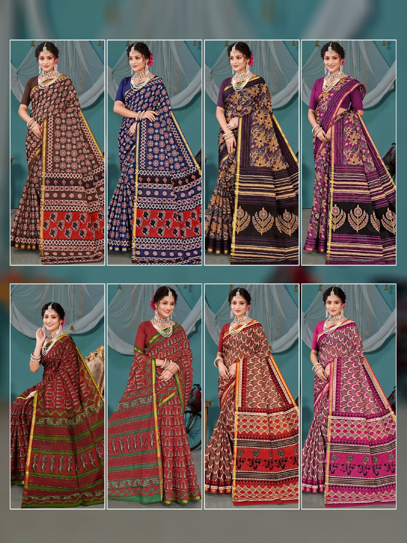 Saree Fashion Ajarakh (8 Pcs)