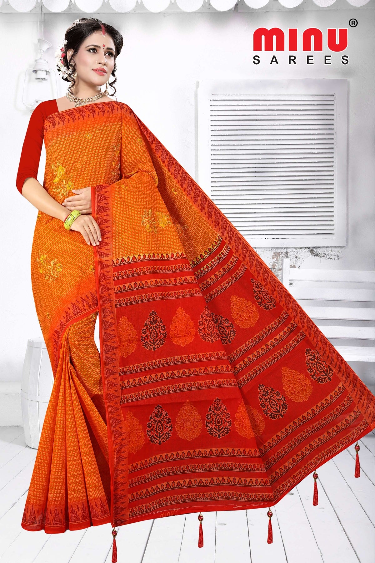 wholesale cotton embroidered saree for online resellers