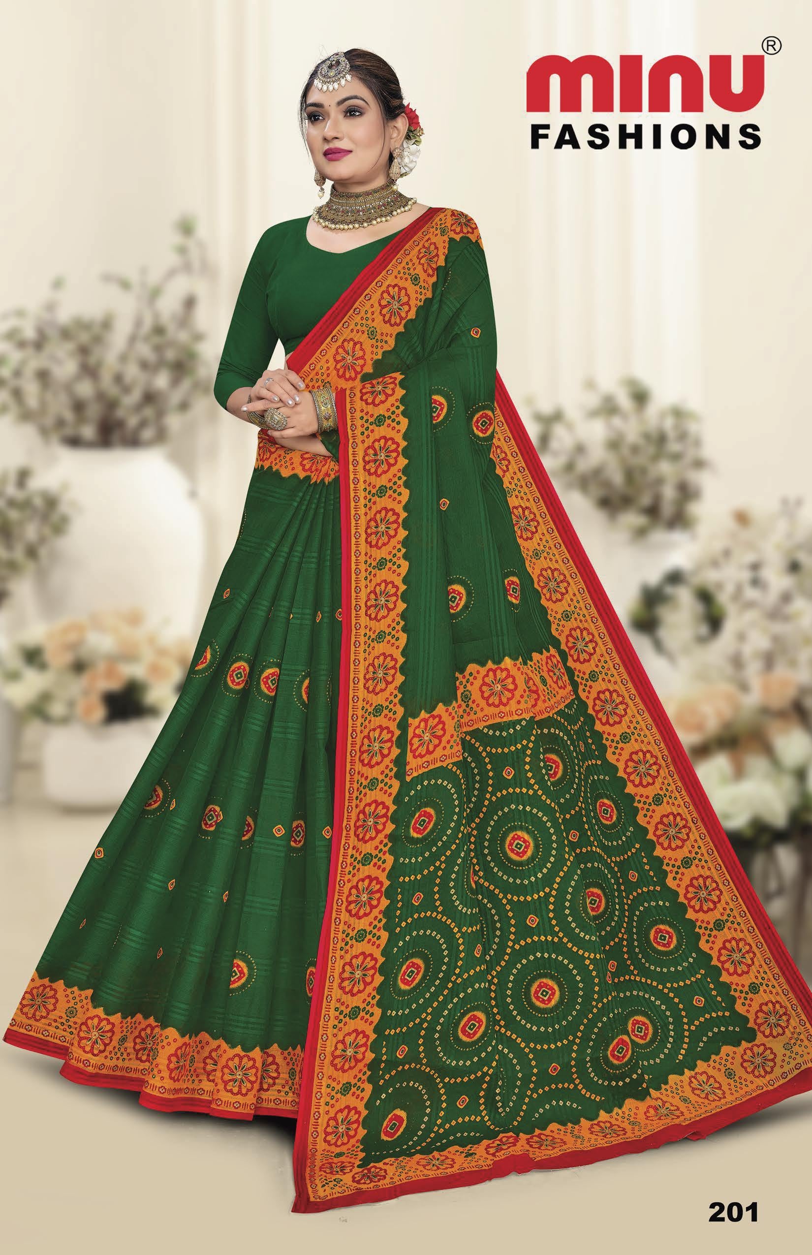 Saree Green Valley (8 Pcs)