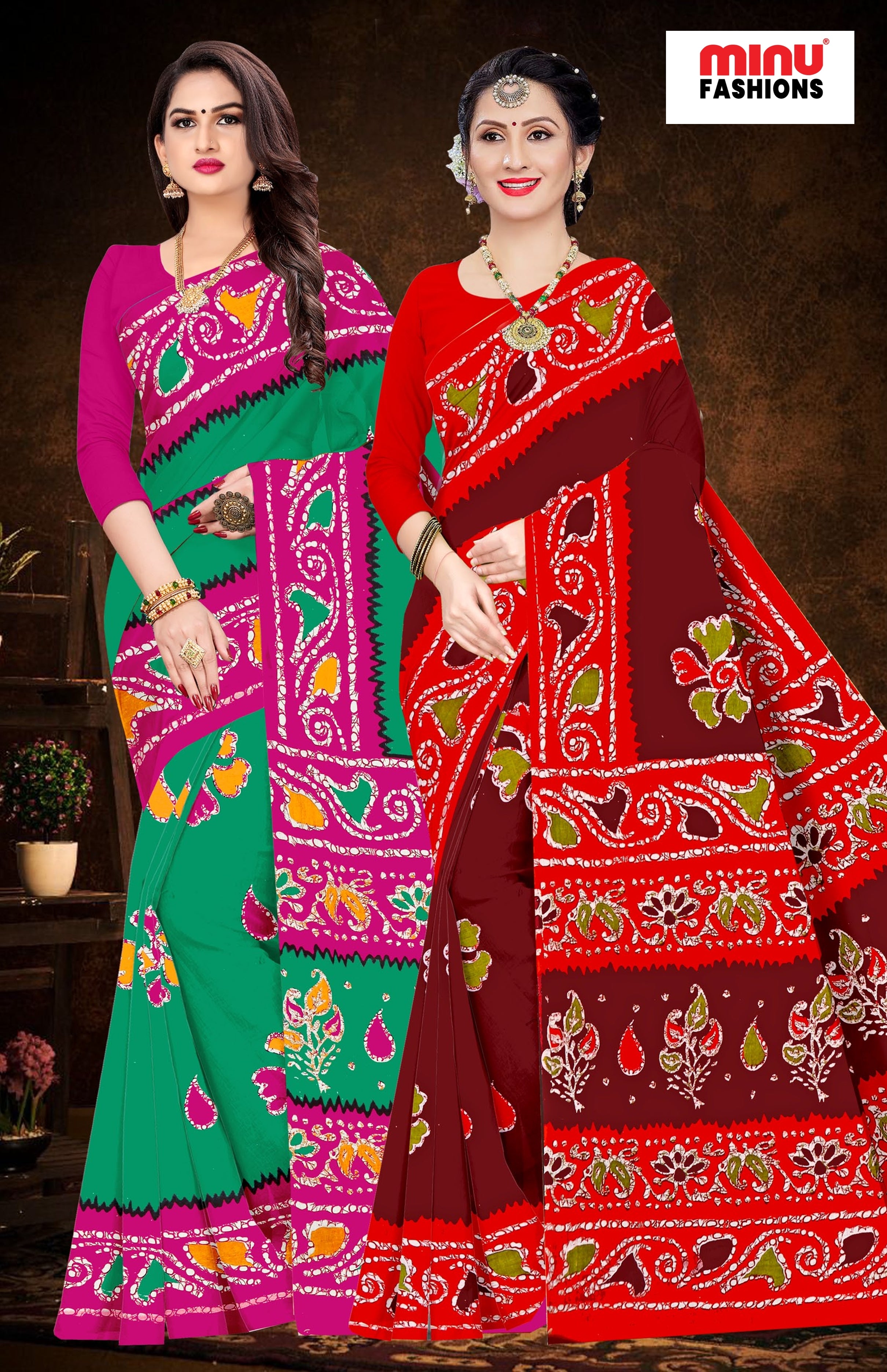 Saree Gulab Jamun Batik (Special Rate) (20 Pcs)