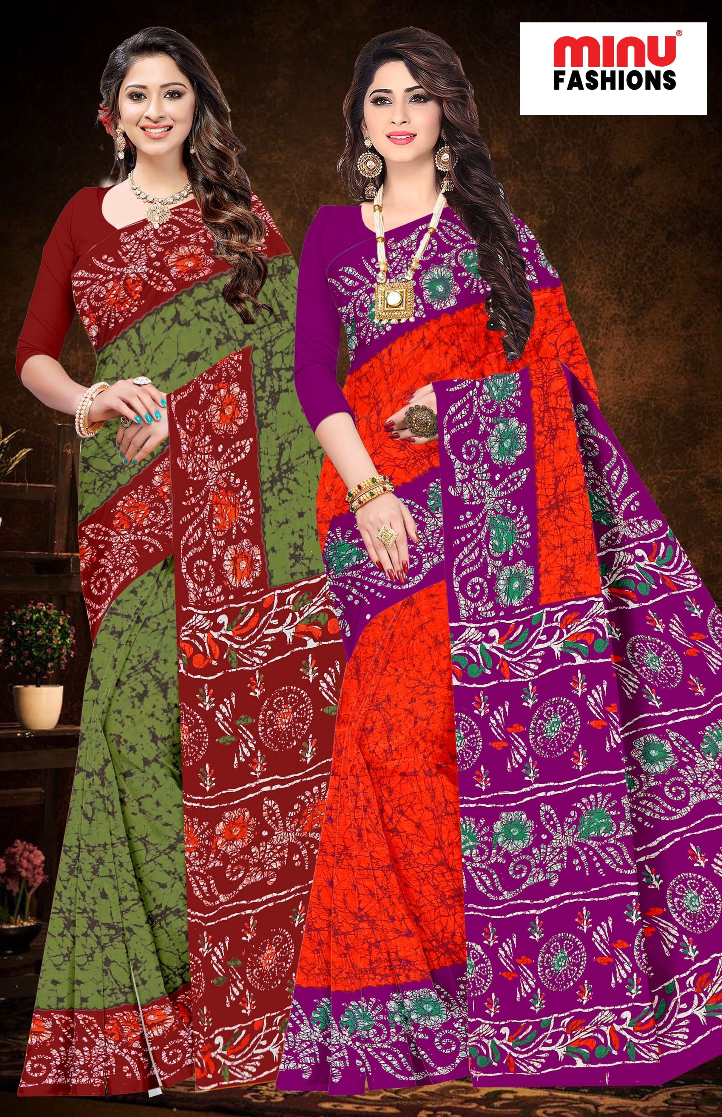 Saree Gulab Jamun Batik (Special Rate) (20 Pcs)