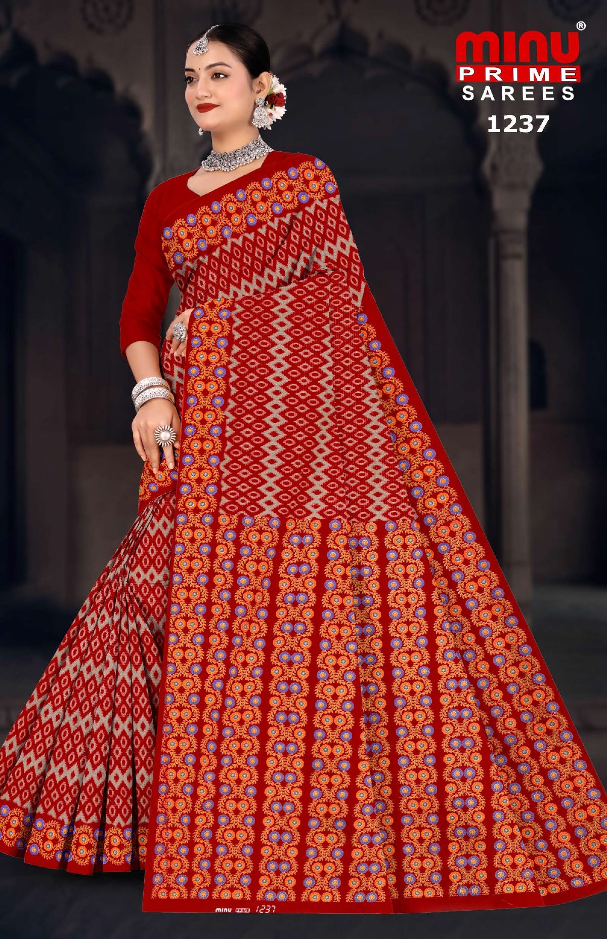 Printed Cotton Saree High Count (Vol-30) - 10 Pcs Set