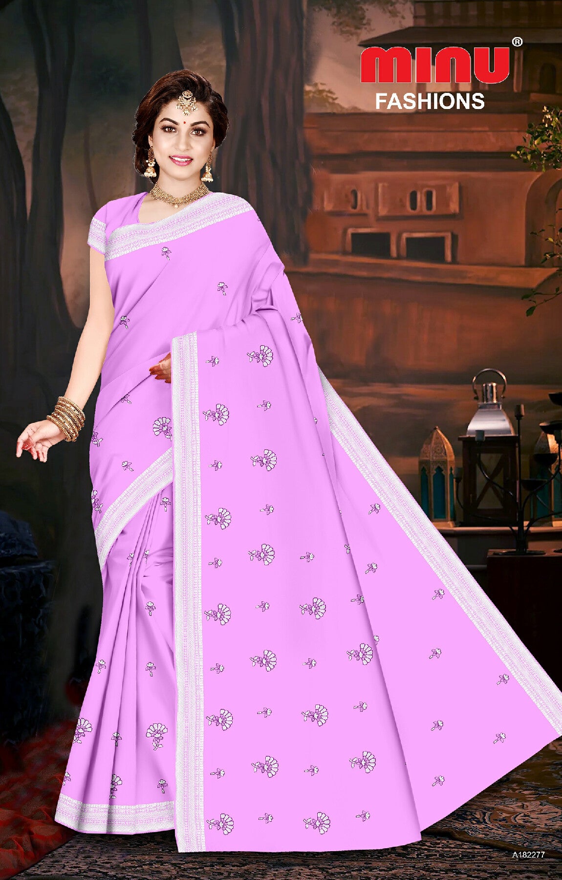 Ice Drop & Silver Drop Emb Saree (Special Rate)