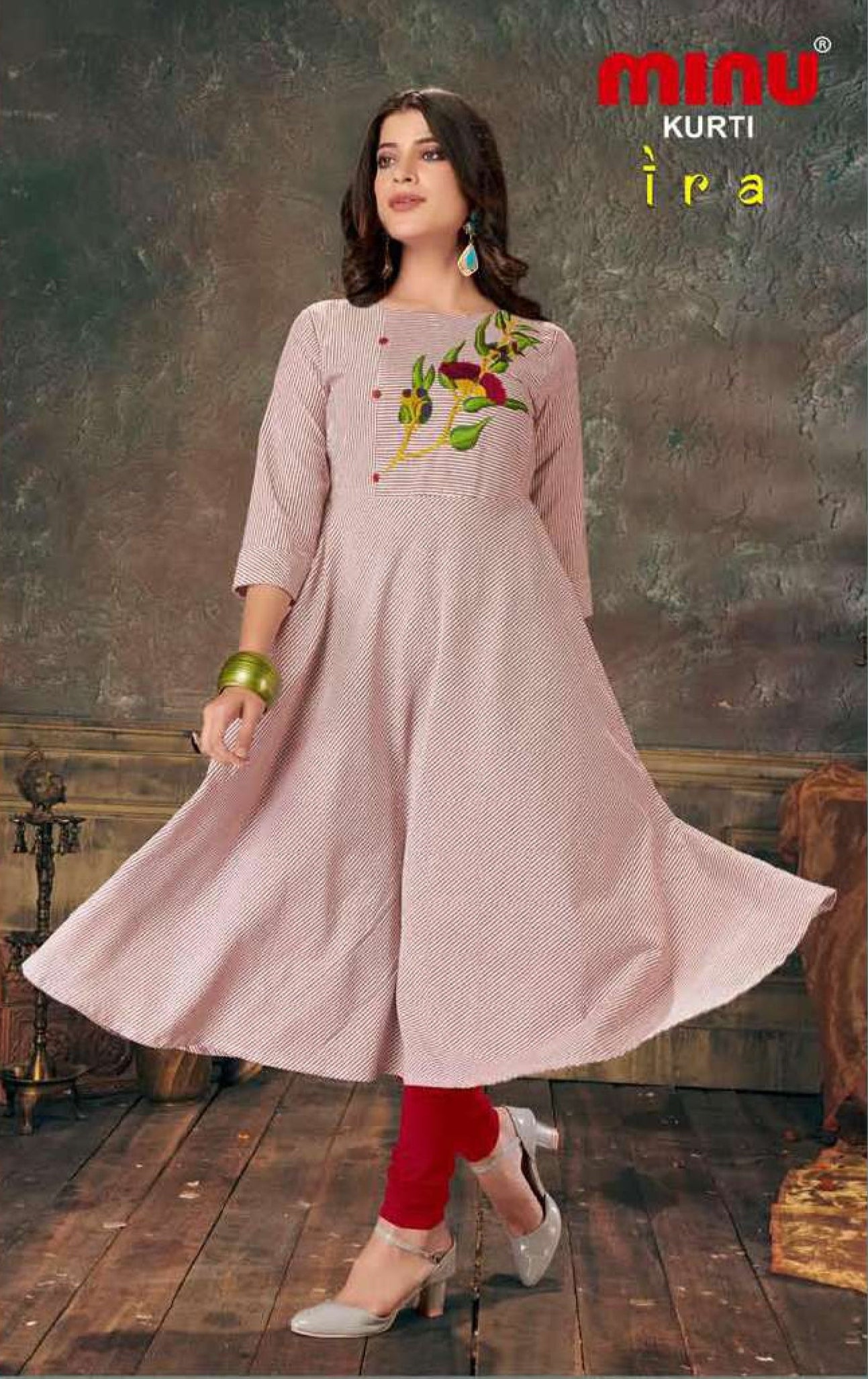Embroidered Kurti Ira (Vol-03) - 06 Pcs Set