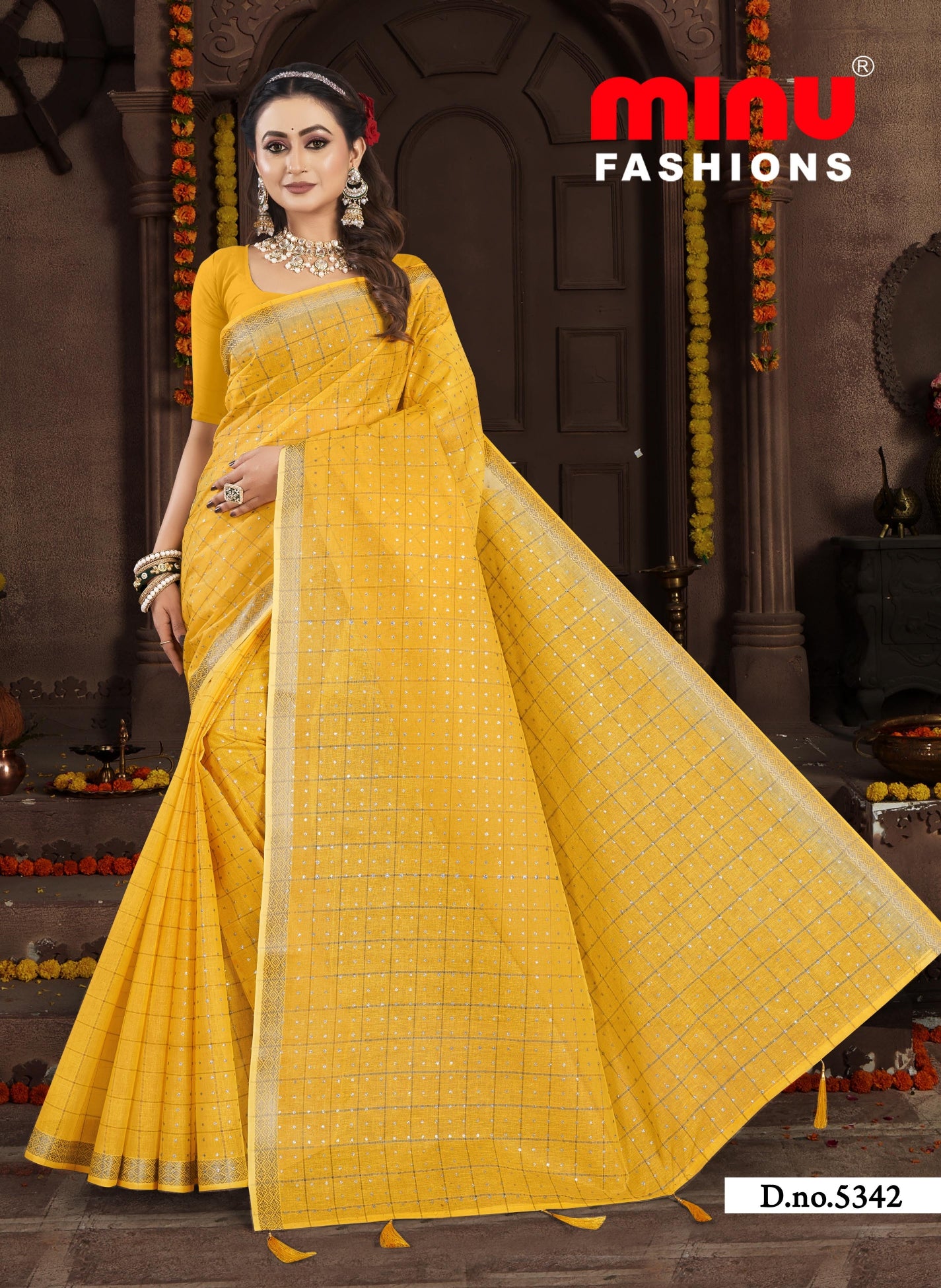 Embroidered Saree Jack Pot - 08 Pcs Set
