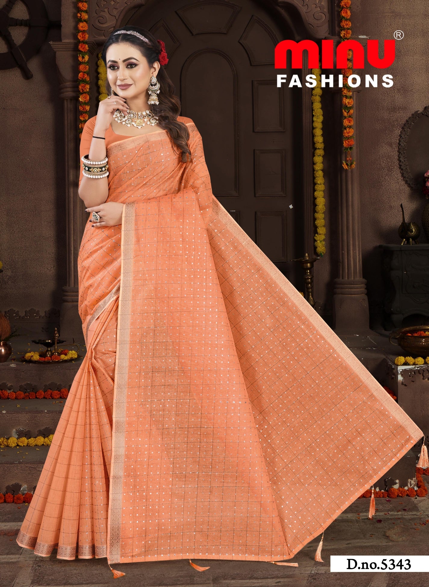Embroidered Saree Jack Pot - 08 Pcs Set