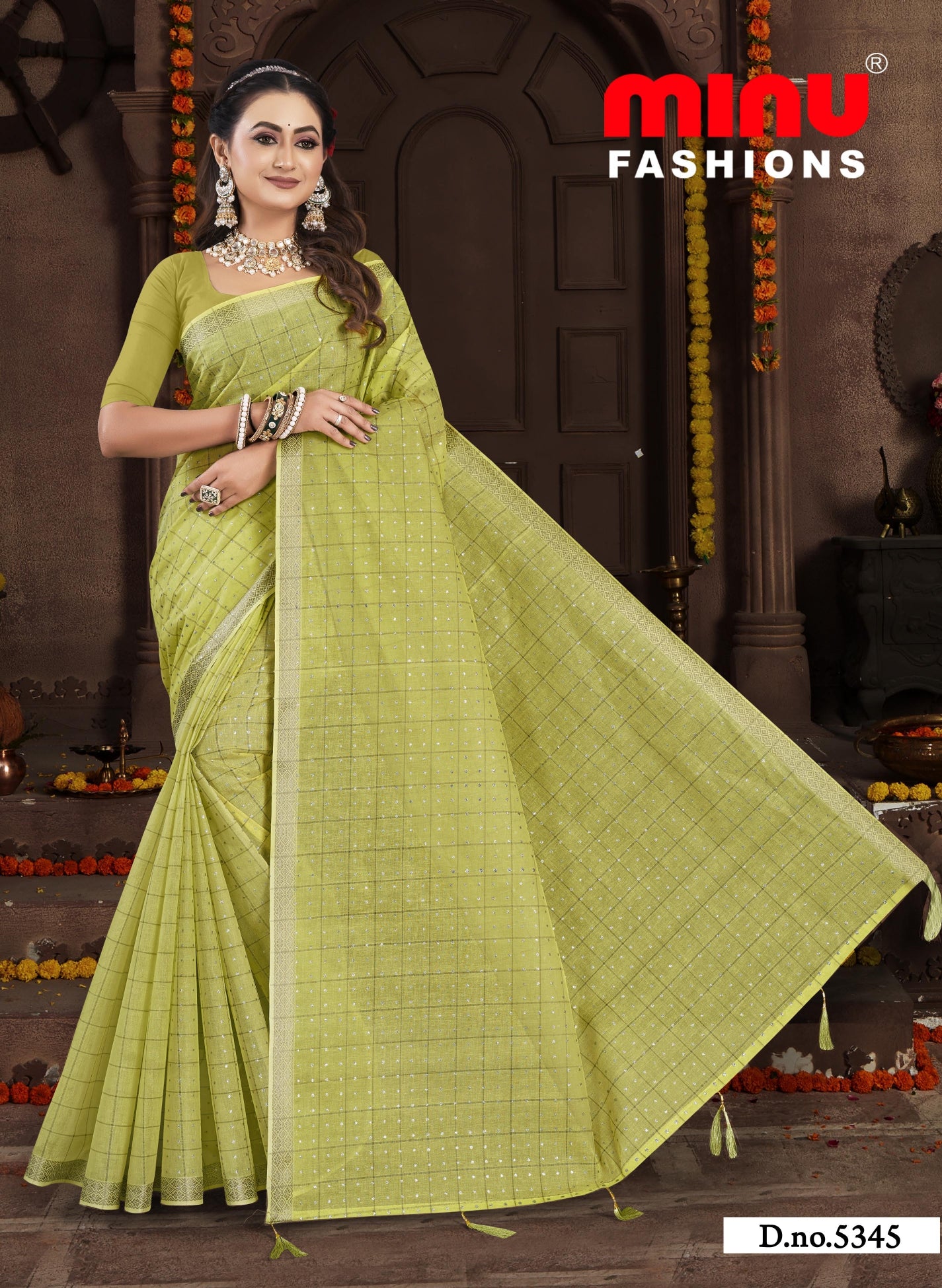 Embroidered Saree Jack Pot - 08 Pcs Set