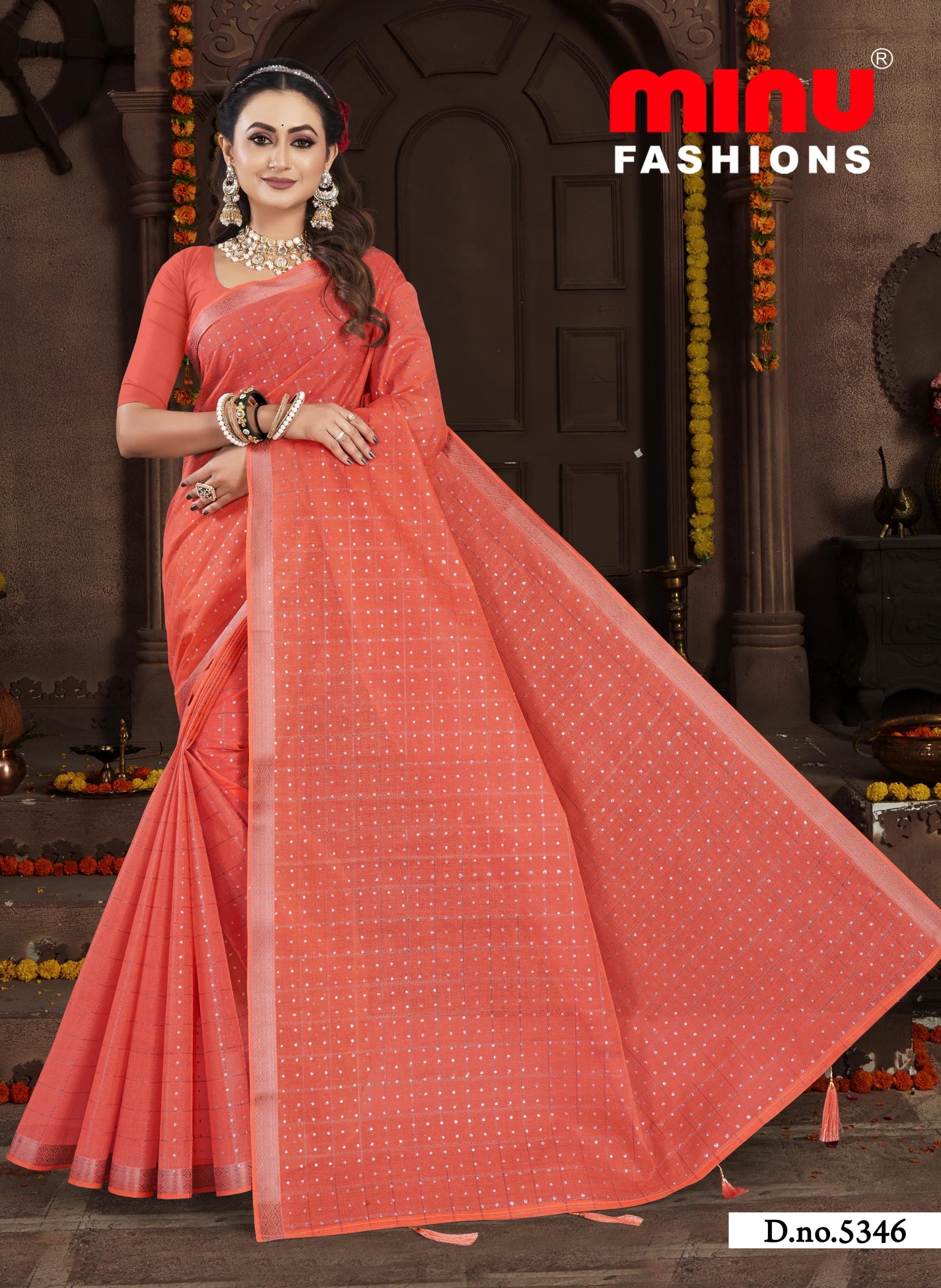 Embroidered Saree Jack Pot - 08 Pcs Set