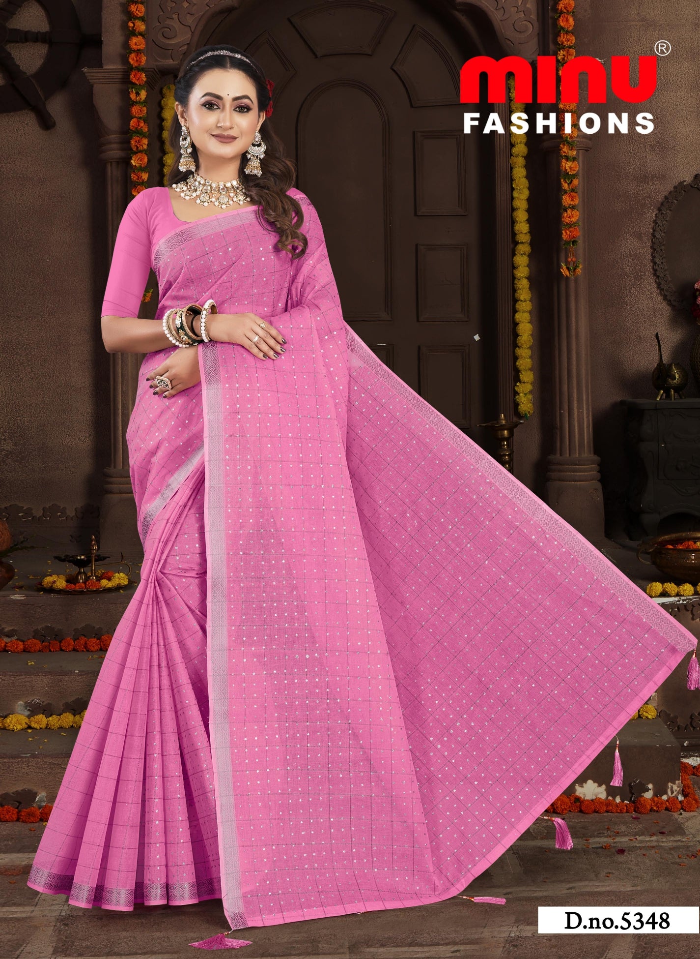 Embroidered Saree Jack Pot - 08 Pcs Set